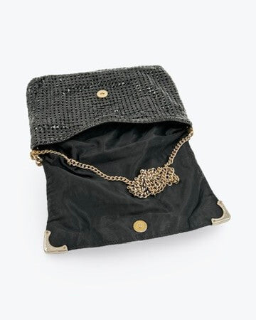 Gold Crest Glo Mesh Evening Bag