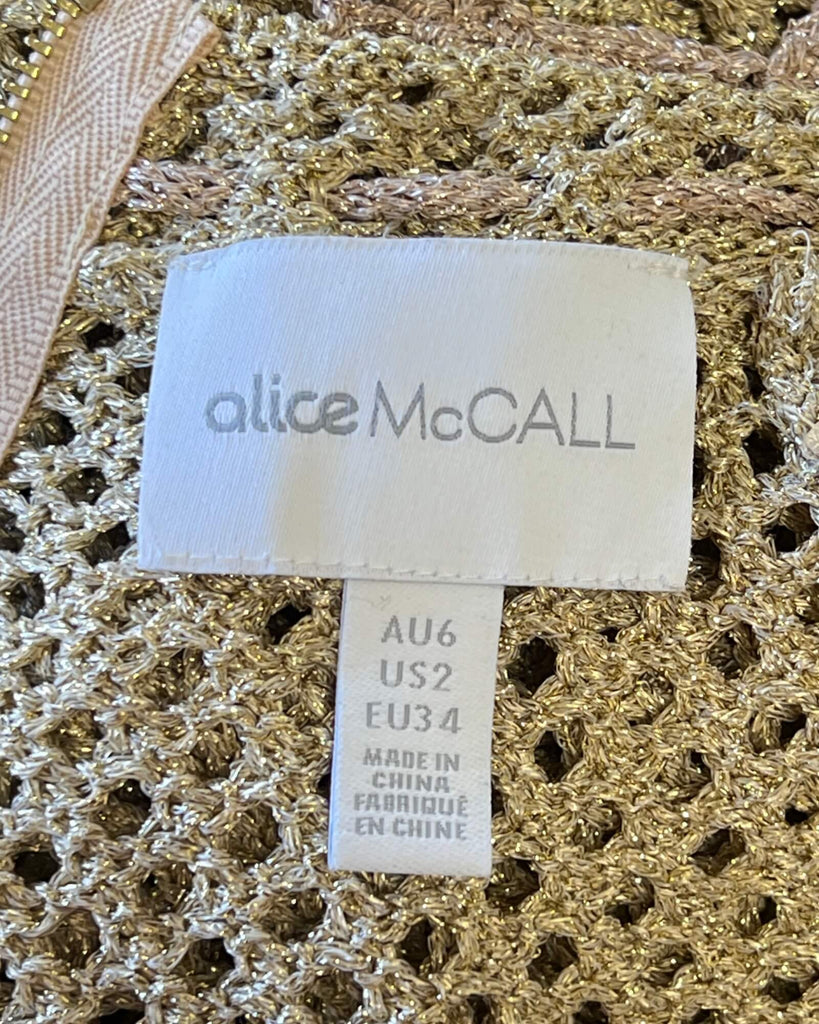 Alice McCall Champagne Coast Mini Dress Size 6