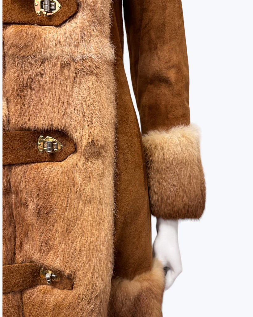 Vintage Fur Long Coat Size XSSW