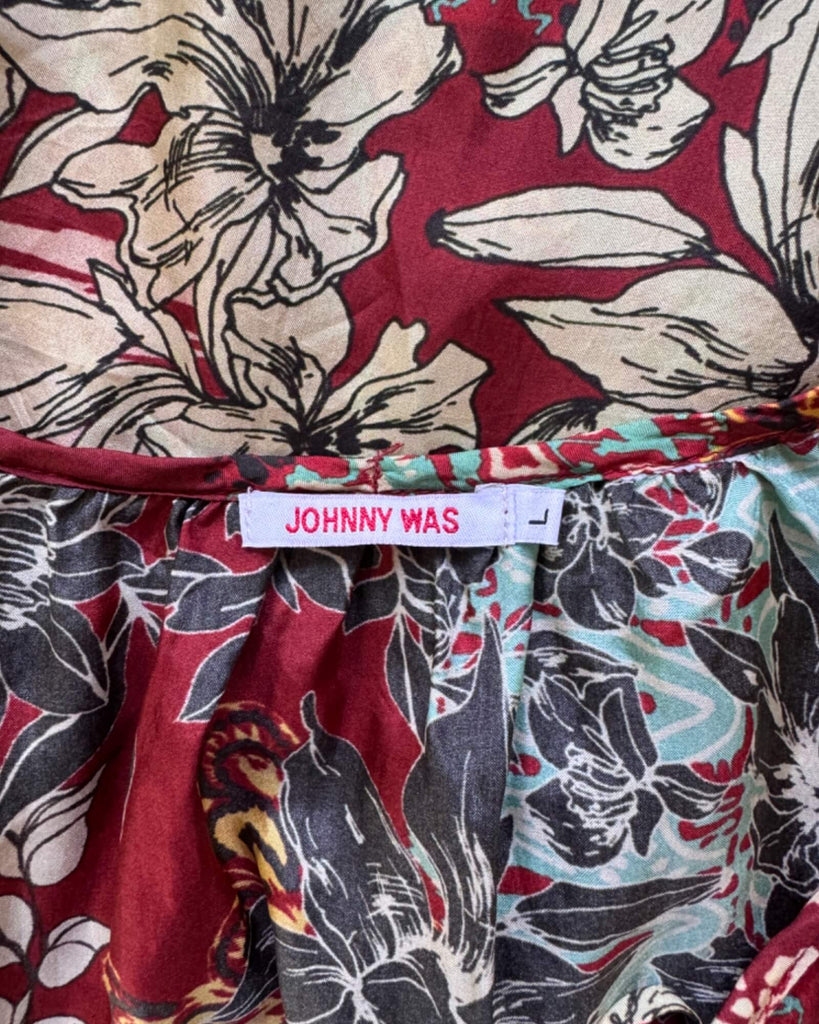 Johnny Was Silk Blouse Size L
