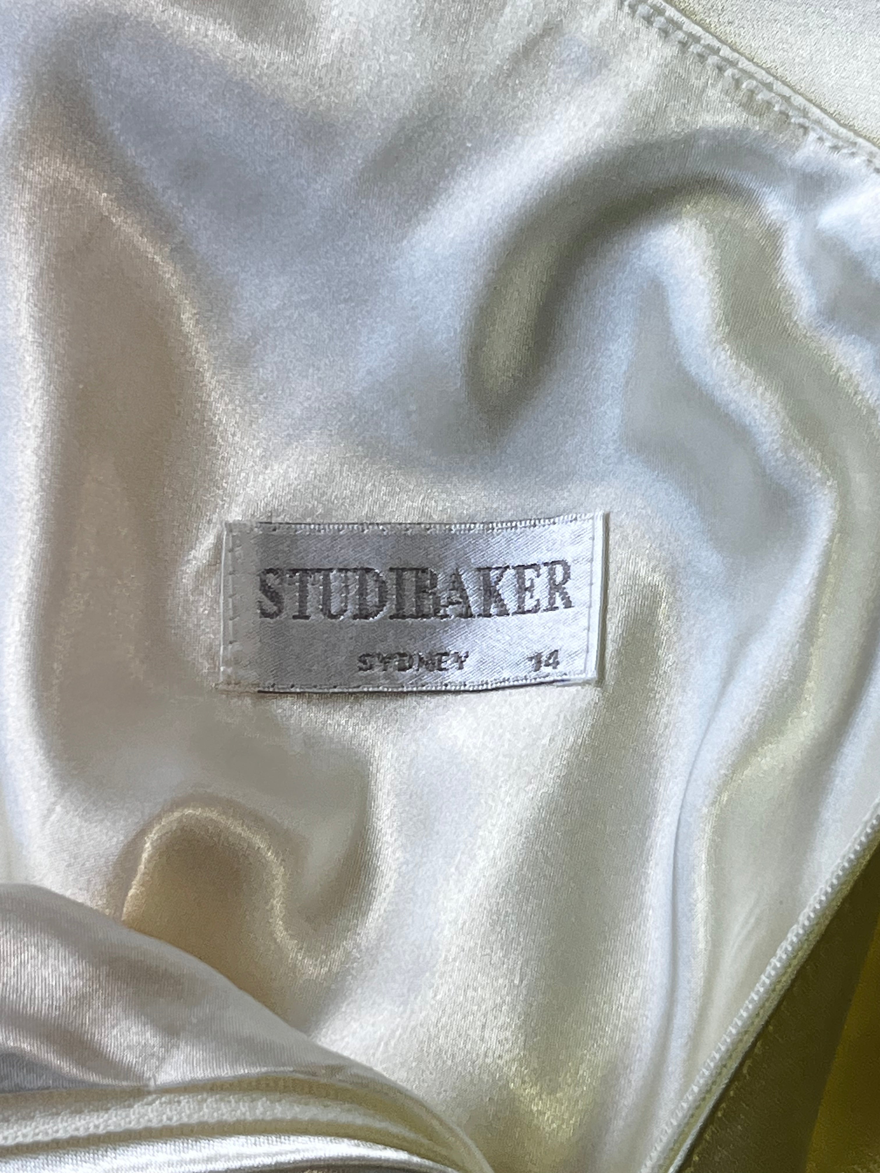 Studibaker Ivory Halterneck Gown Size 14