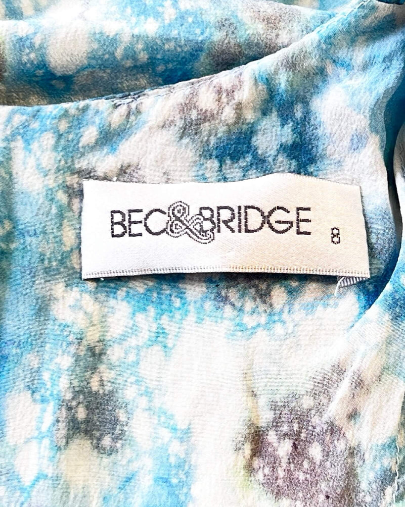 Bec & Bridge Silk Mini Dress Size 8