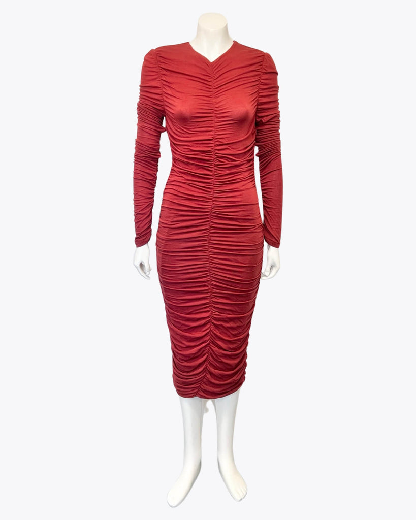 Bardot Ruched Jersey Dress Size L