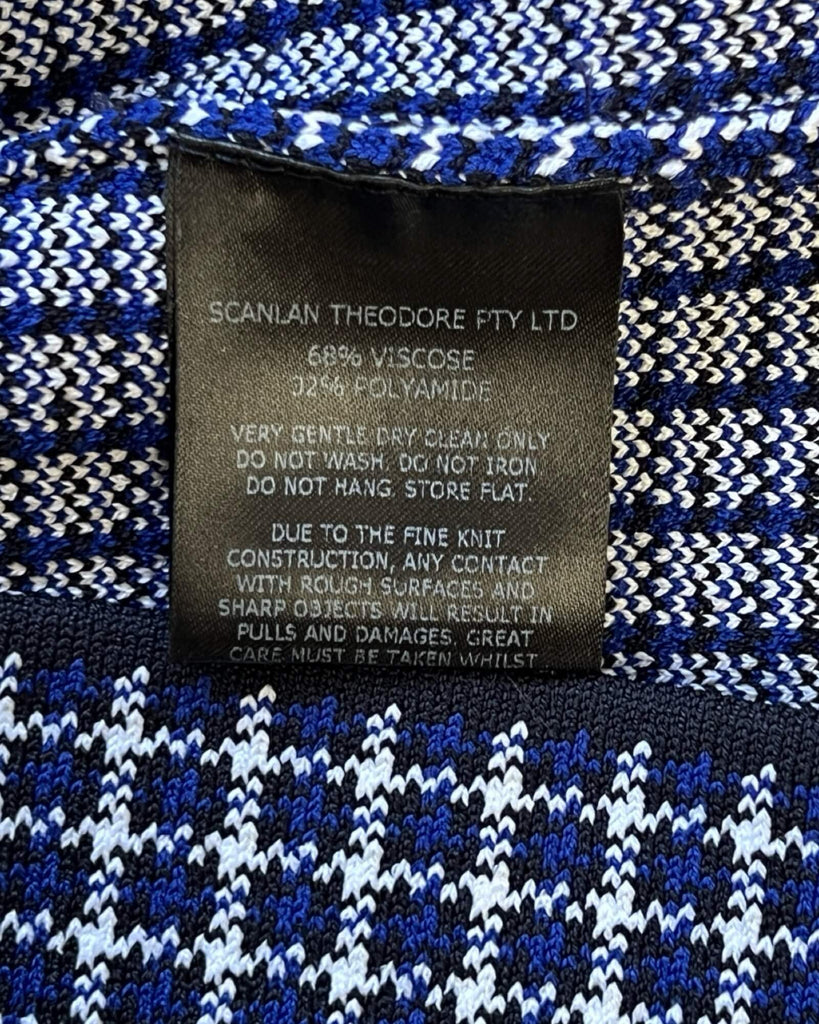 Scanlon Theodore Plaid Knit Skirt Size S