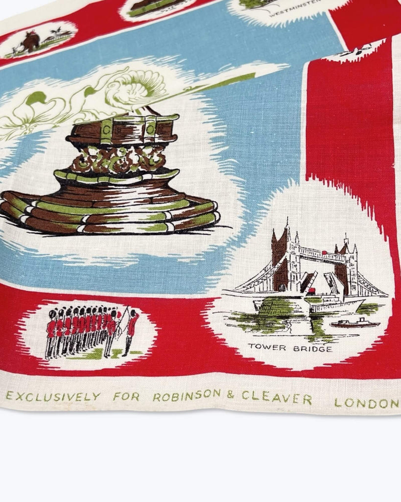 Vintage London Calling Linen Tea Towel