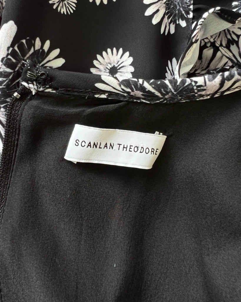 Scanlan Theodore Black Ruffle Dress Size 12