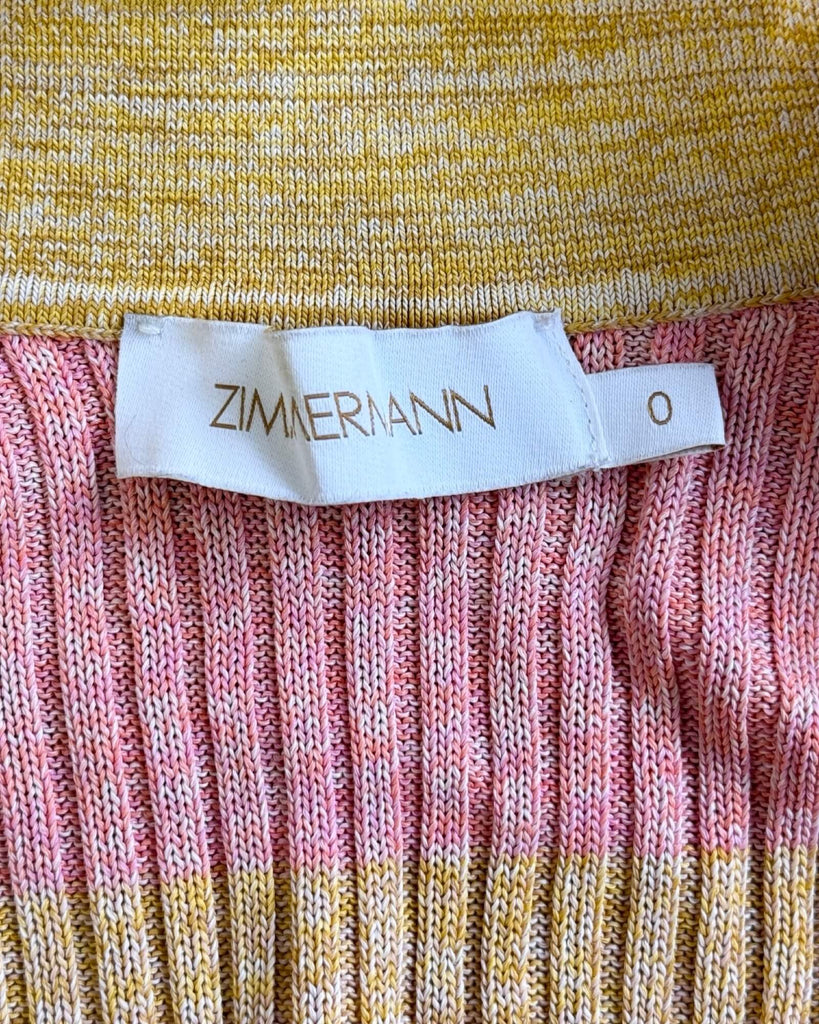 Zimmermann Postcard Knit Polo Shirt Size 0