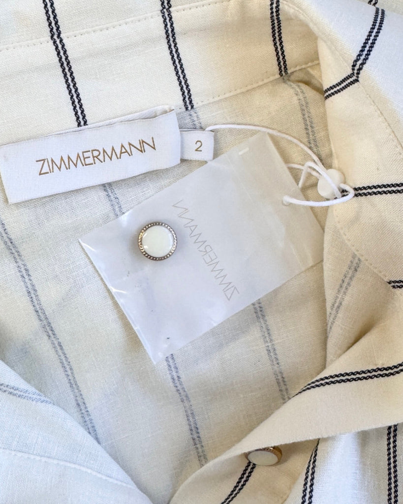 Zimmermann Natura Stripe Tunic Dress Size 2