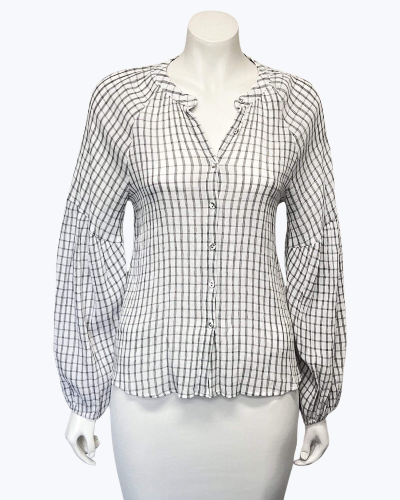 Decjuba Check Blouse Size S