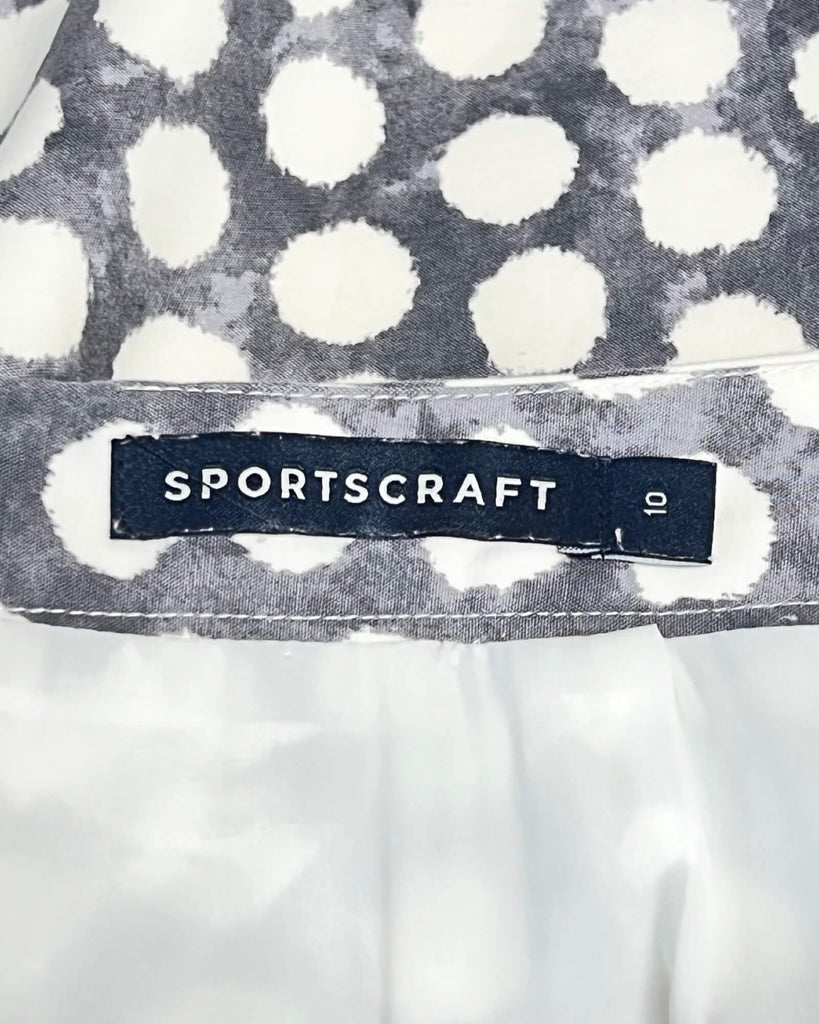 Sportscraft Grey Dot Skirt Size 10