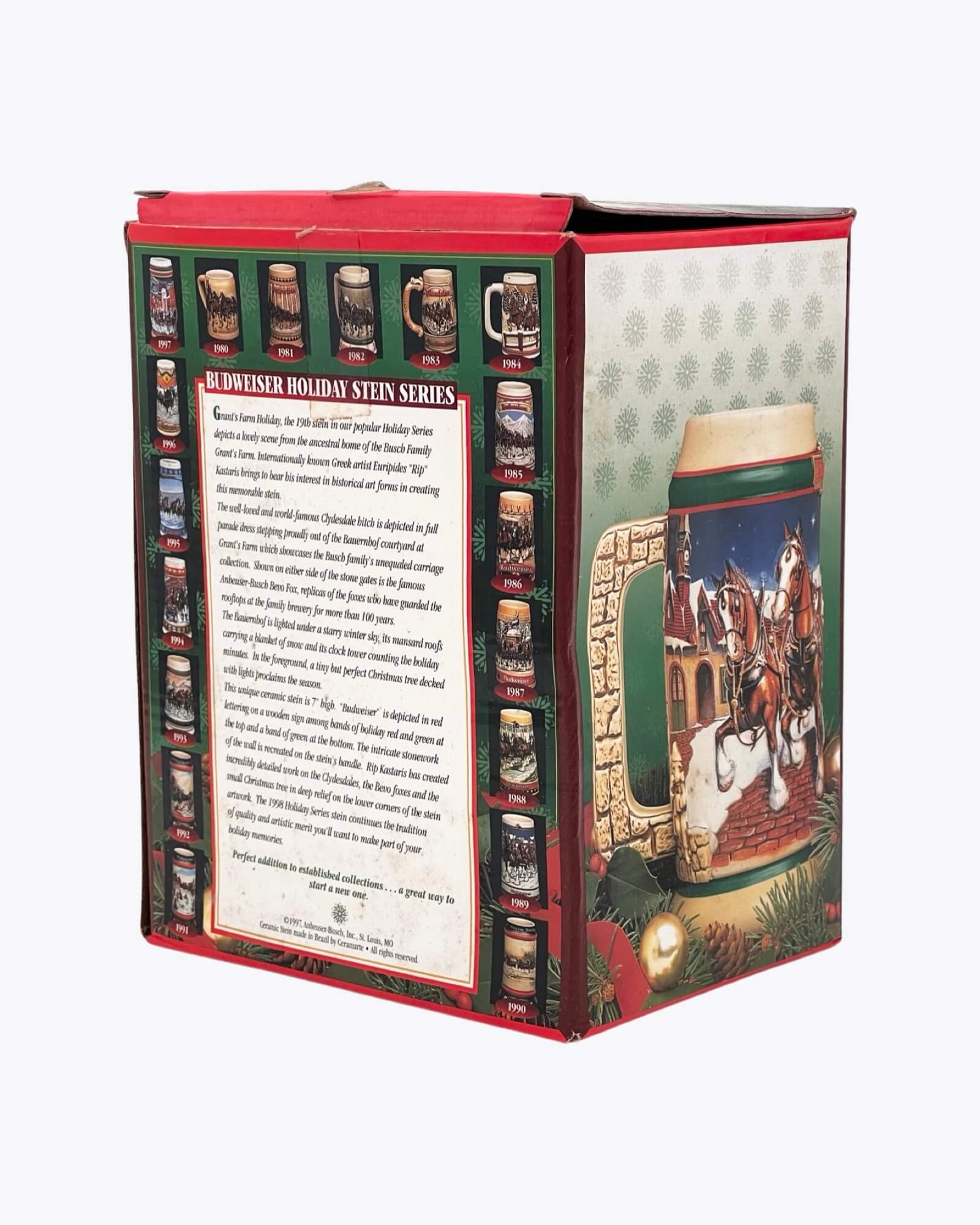 Budweiser Holiday Stein 1998