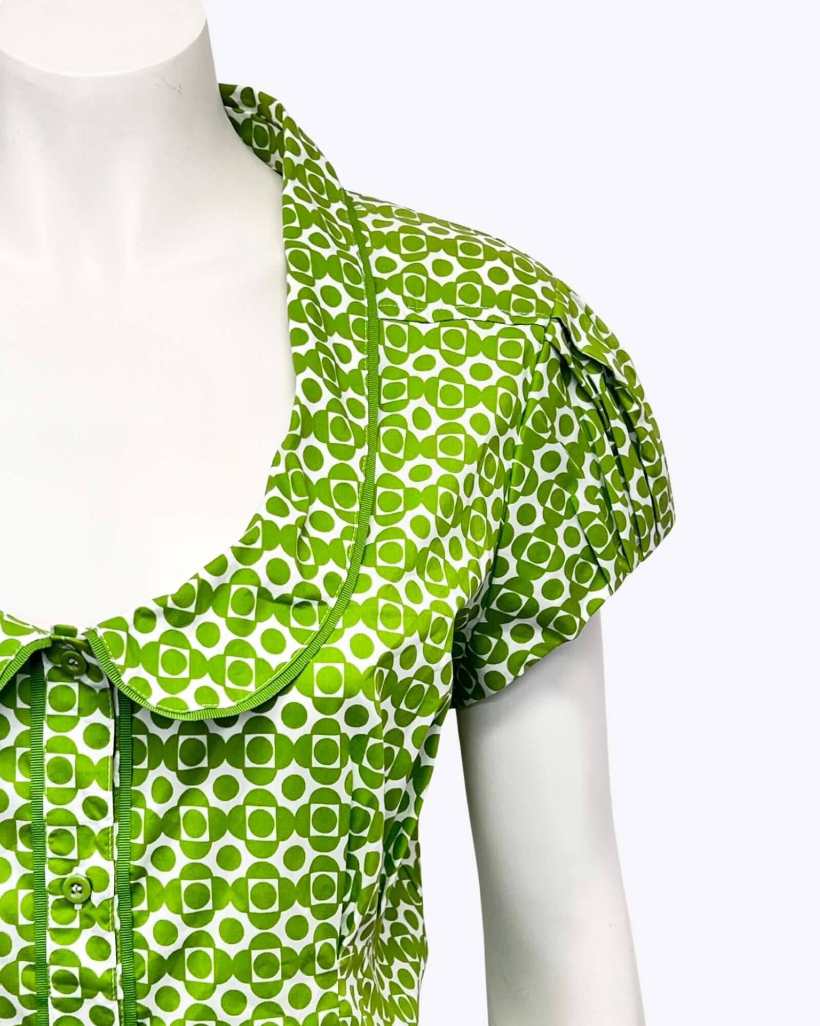 Next Green Pattern Blouse Size 18