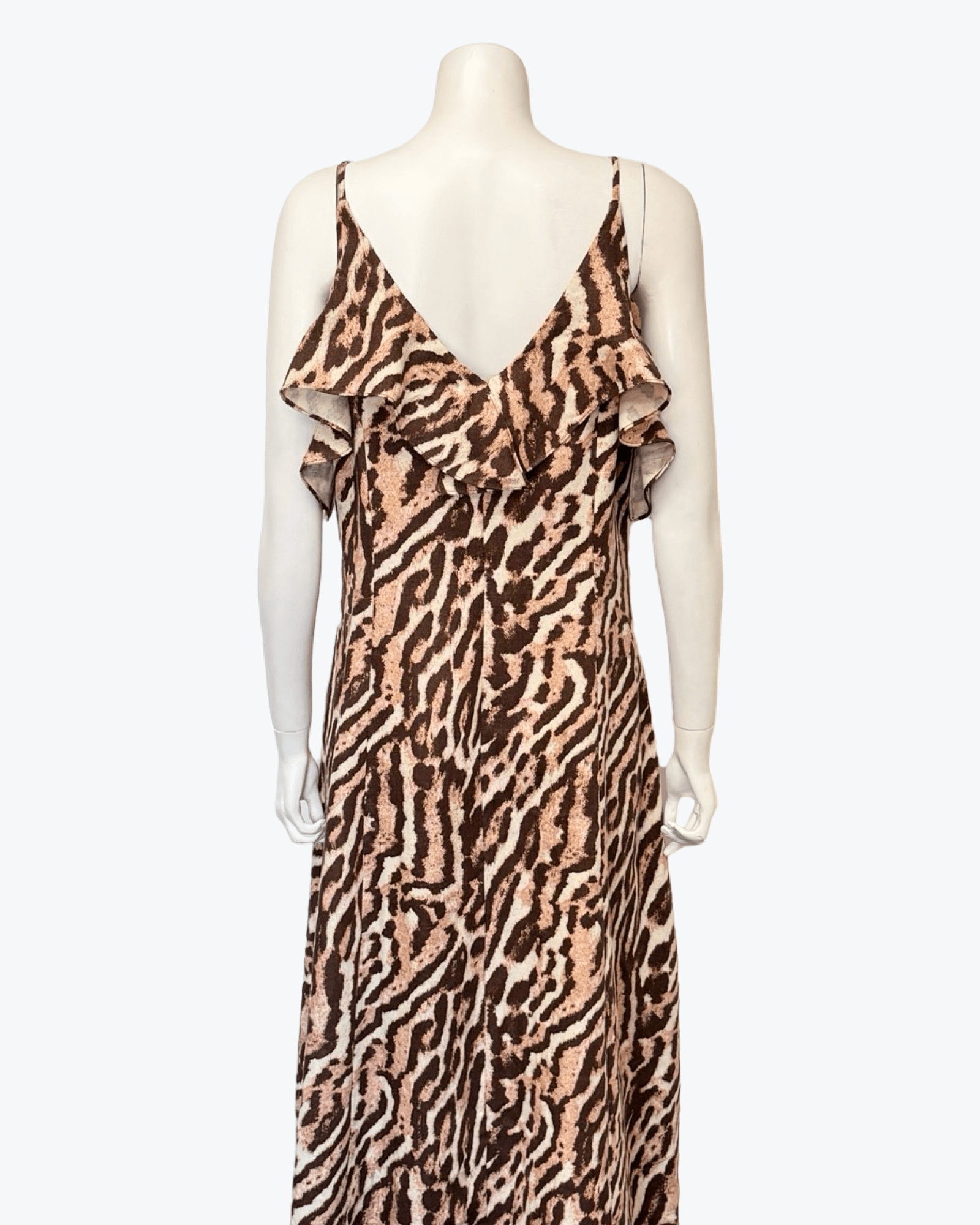 Witchery Print Linen Slip Dress Size 12