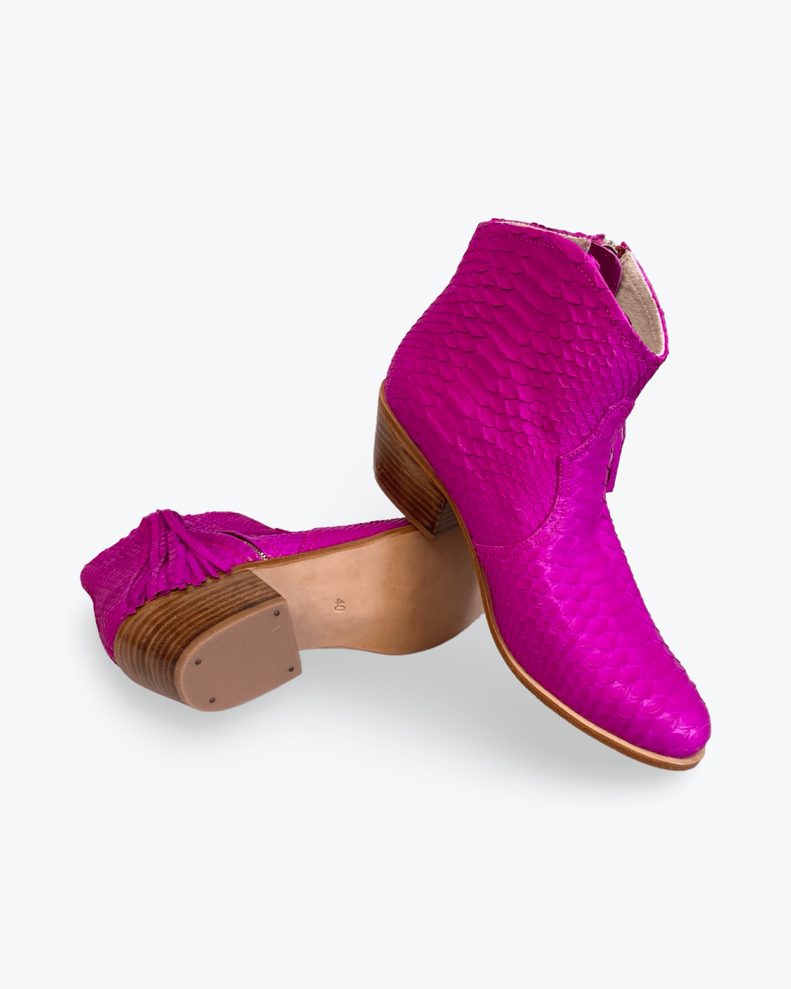 Jfahri Neon Pink Tassel Boots Size 40