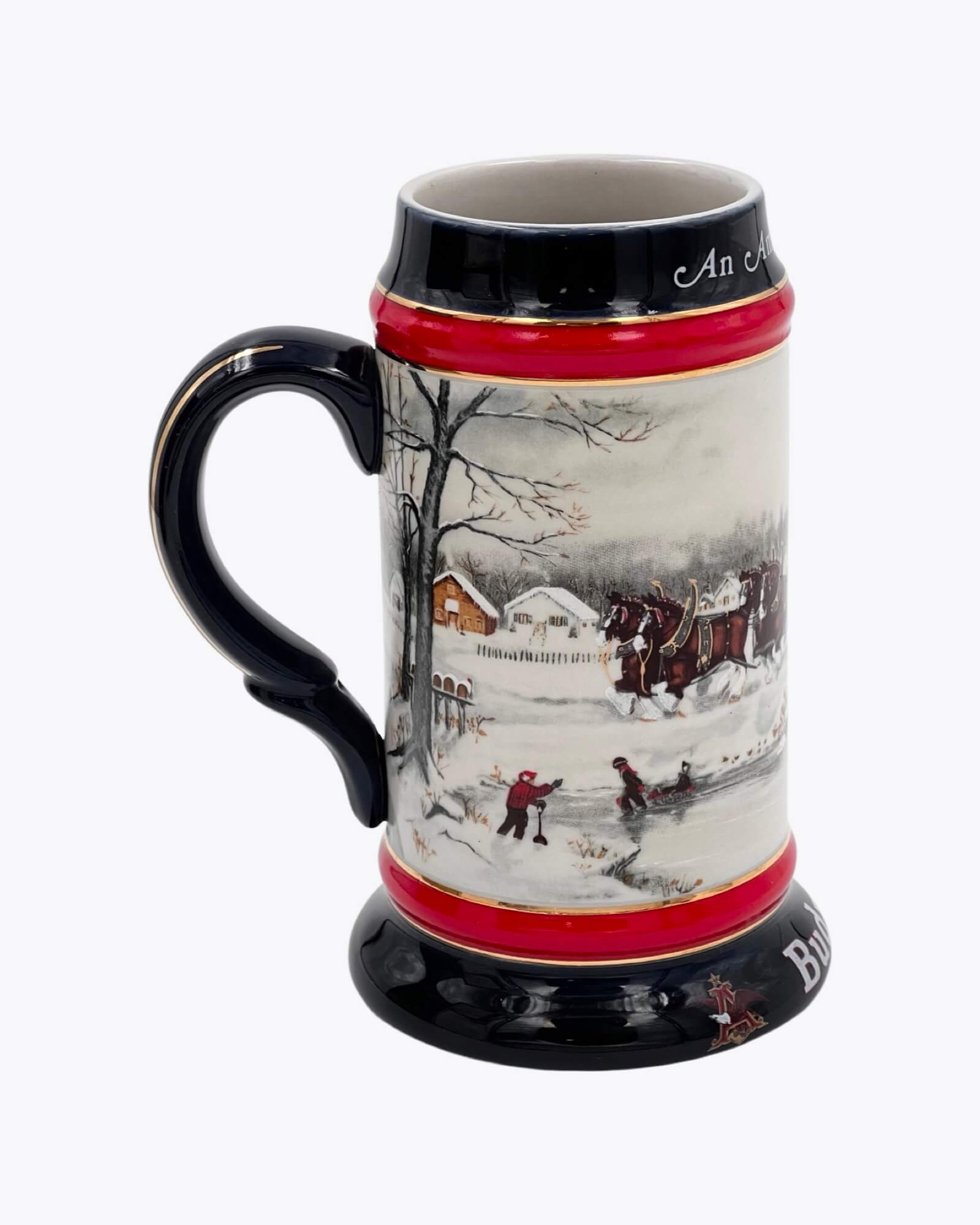 Budweiser Holiday Stein 1990