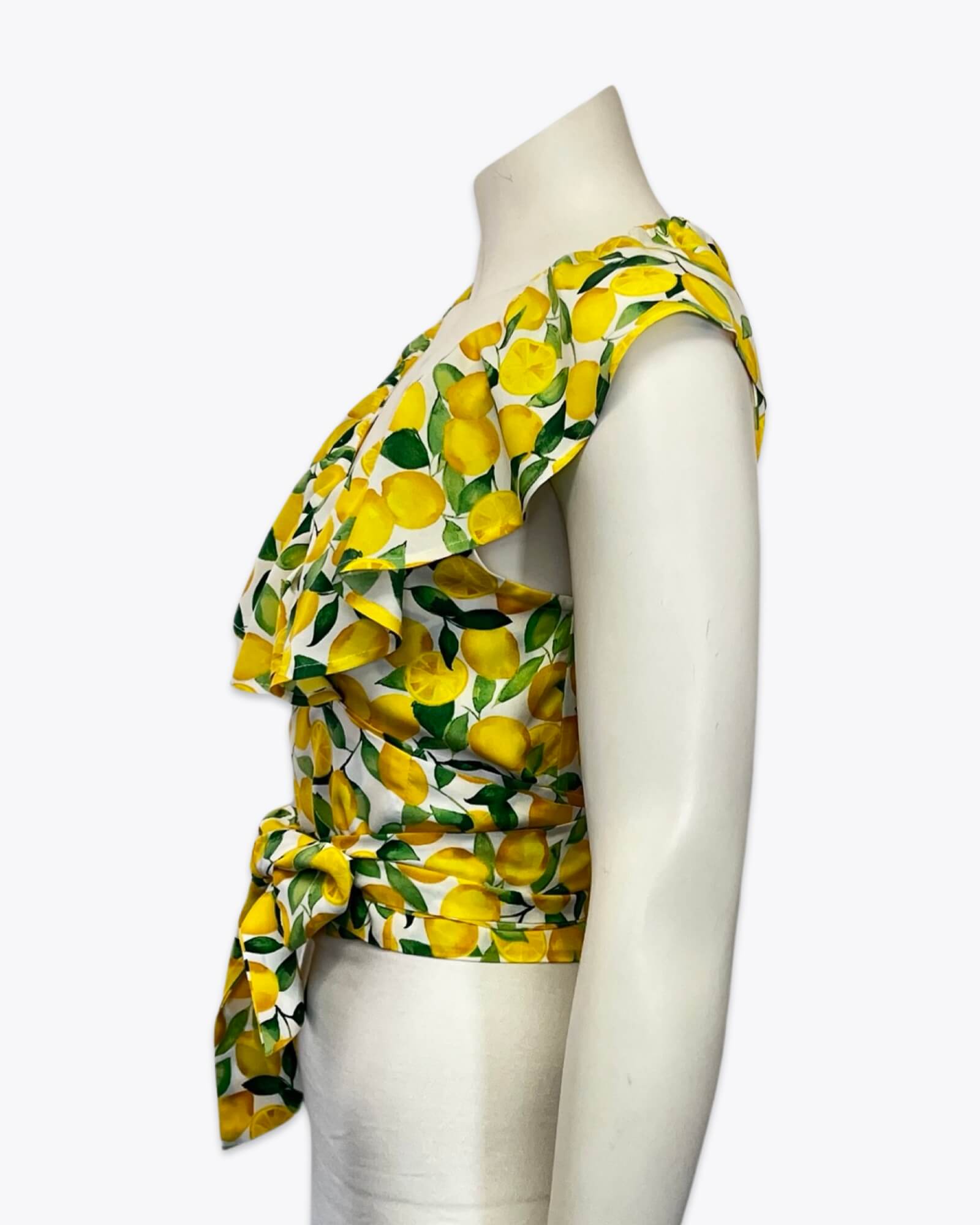 Florencia Lemon Wrap Top Size 8