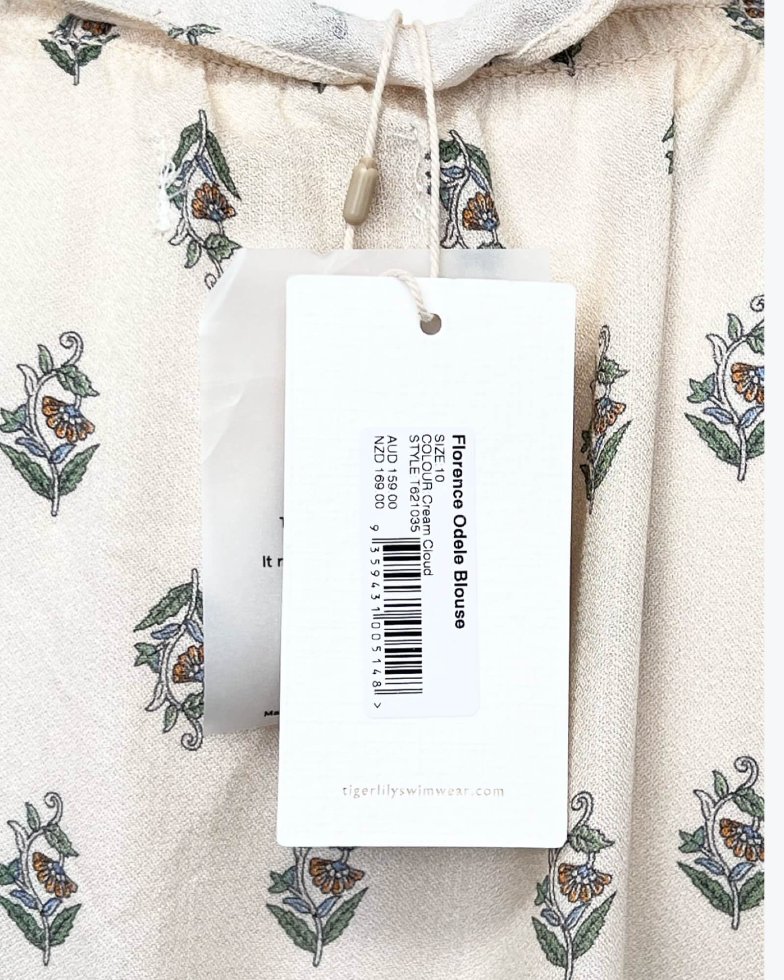 Tigerlily Florence Odele Blouse Size 10 NEW