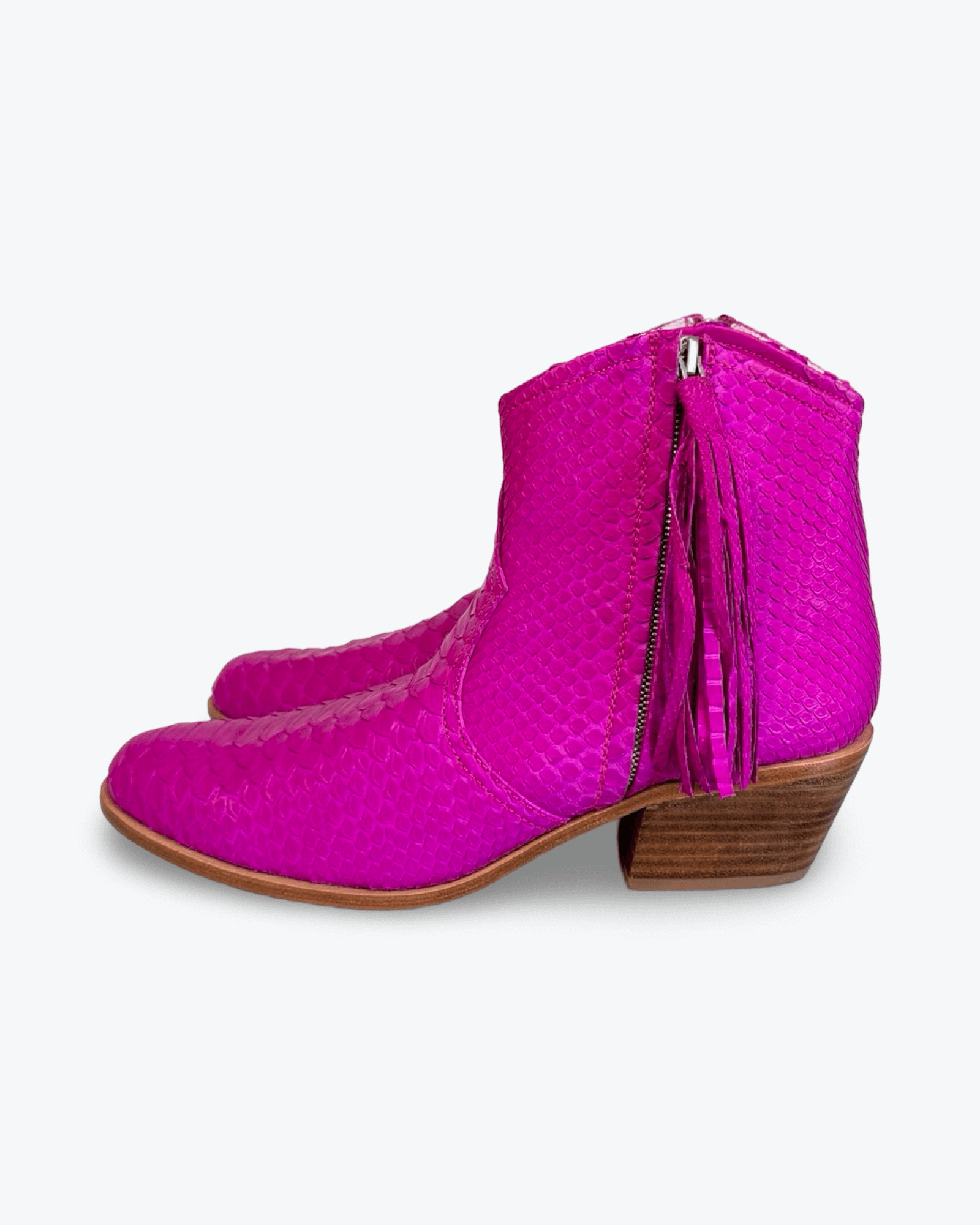 Jfahri Neon Pink Tassel Boots Size 40