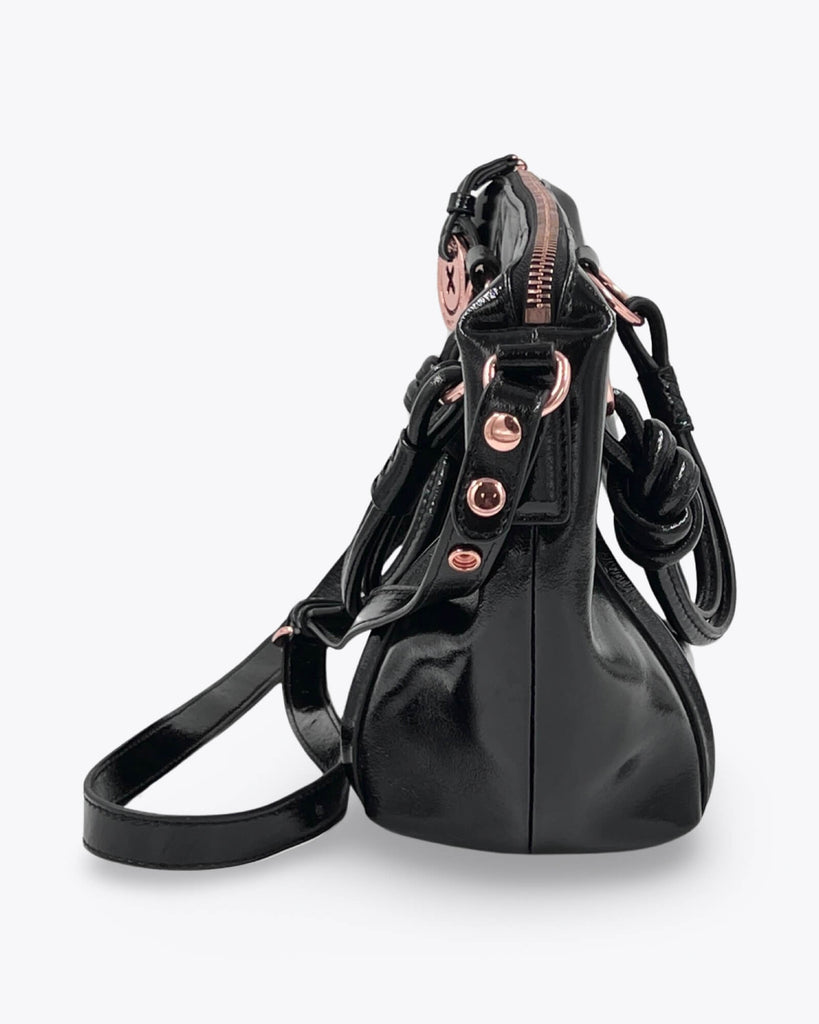 Mimco Black Patent Tote Bag
