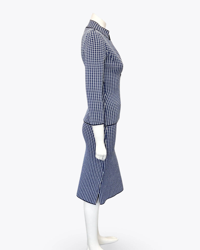 Scanlon Theodore Plaid Knit Skirt Size S
