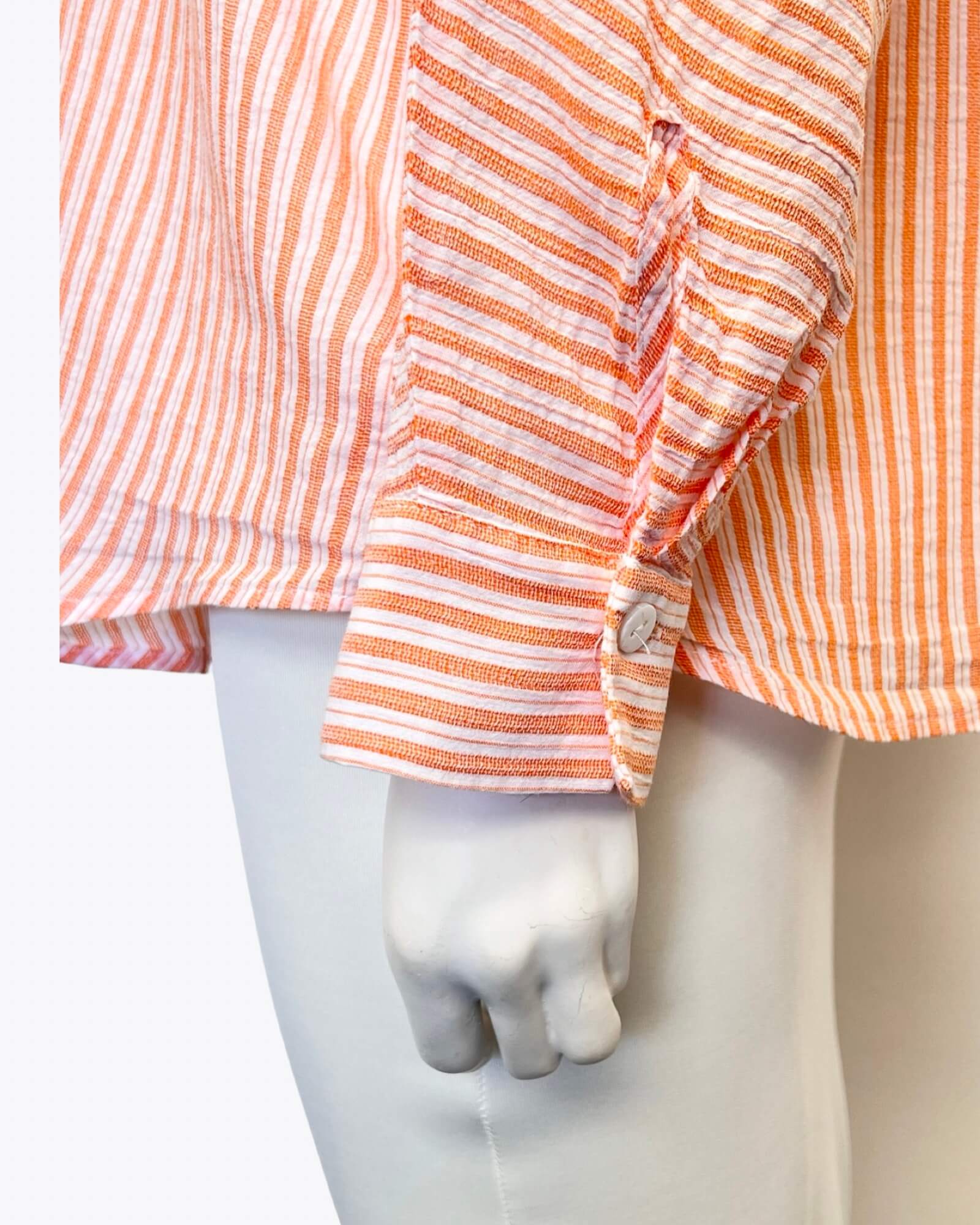 Decjuba Orange Stripe Shirt Size L