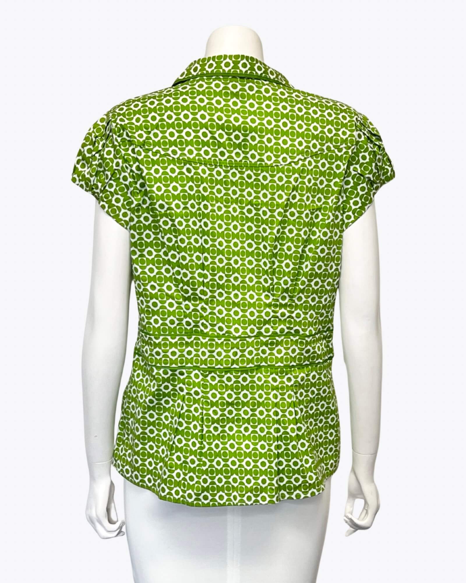 Next Green Pattern Blouse Size 18