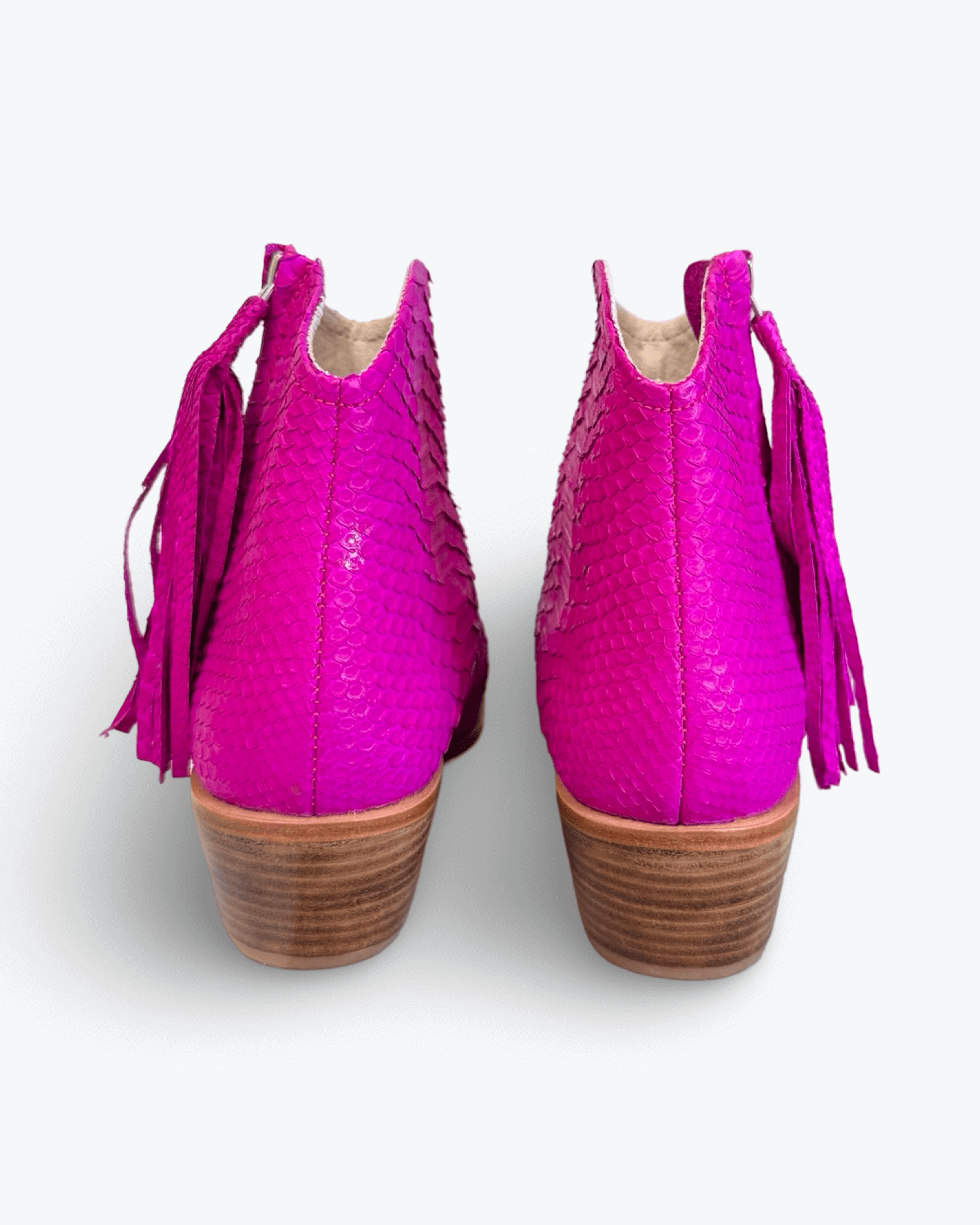 Jfahri Neon Pink Tassel Boots Size 40