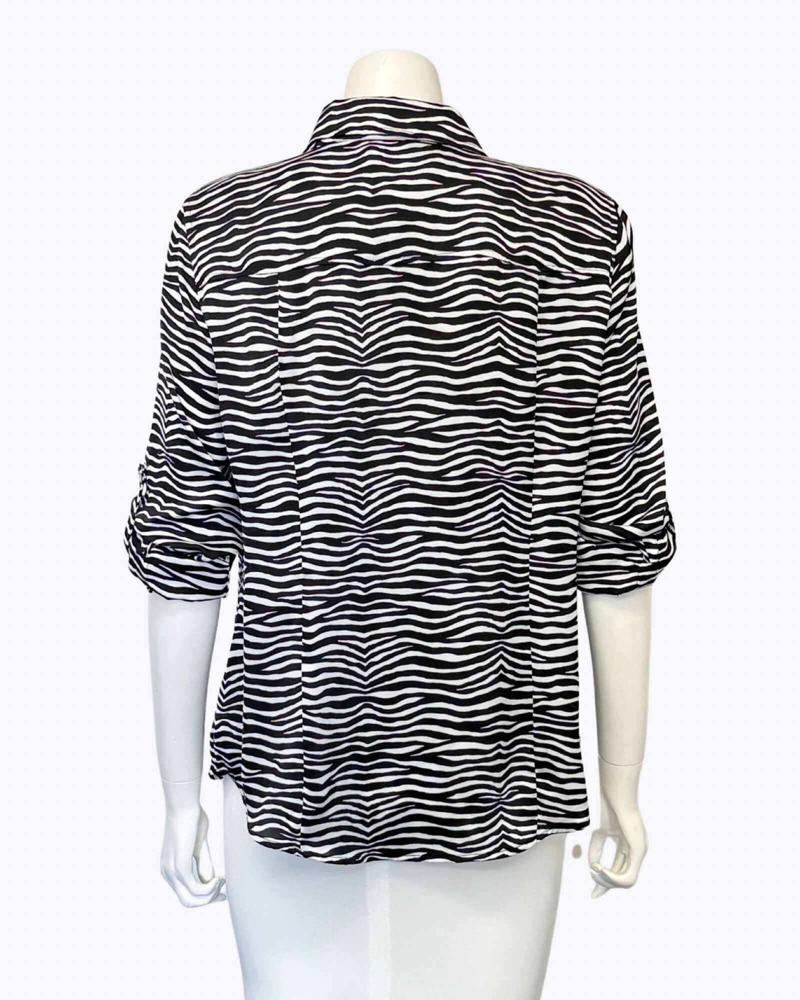 Michael Kors Zebra Print Blouse Size L