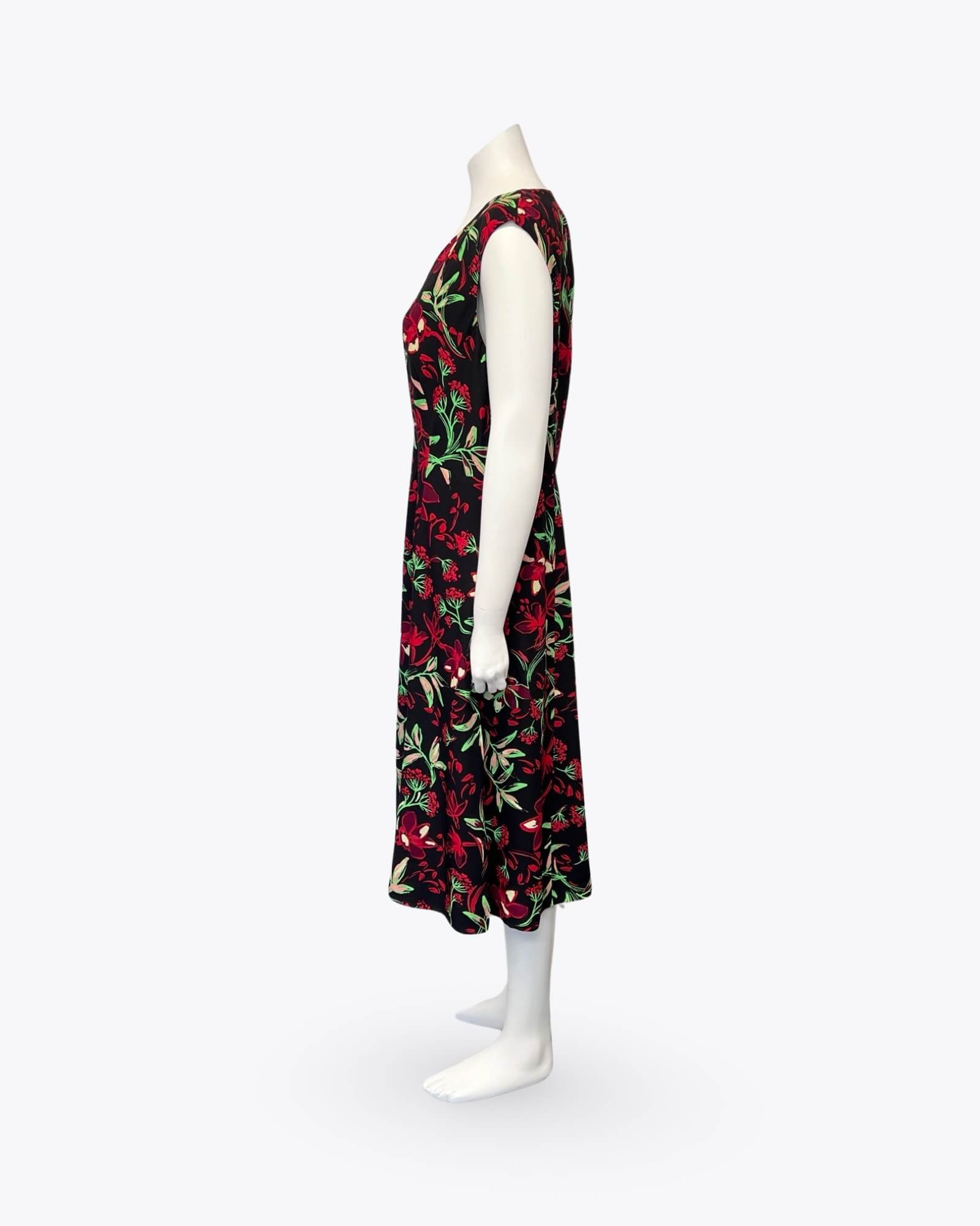 David Lawrence Floral Flared Dress Size 14 NEW