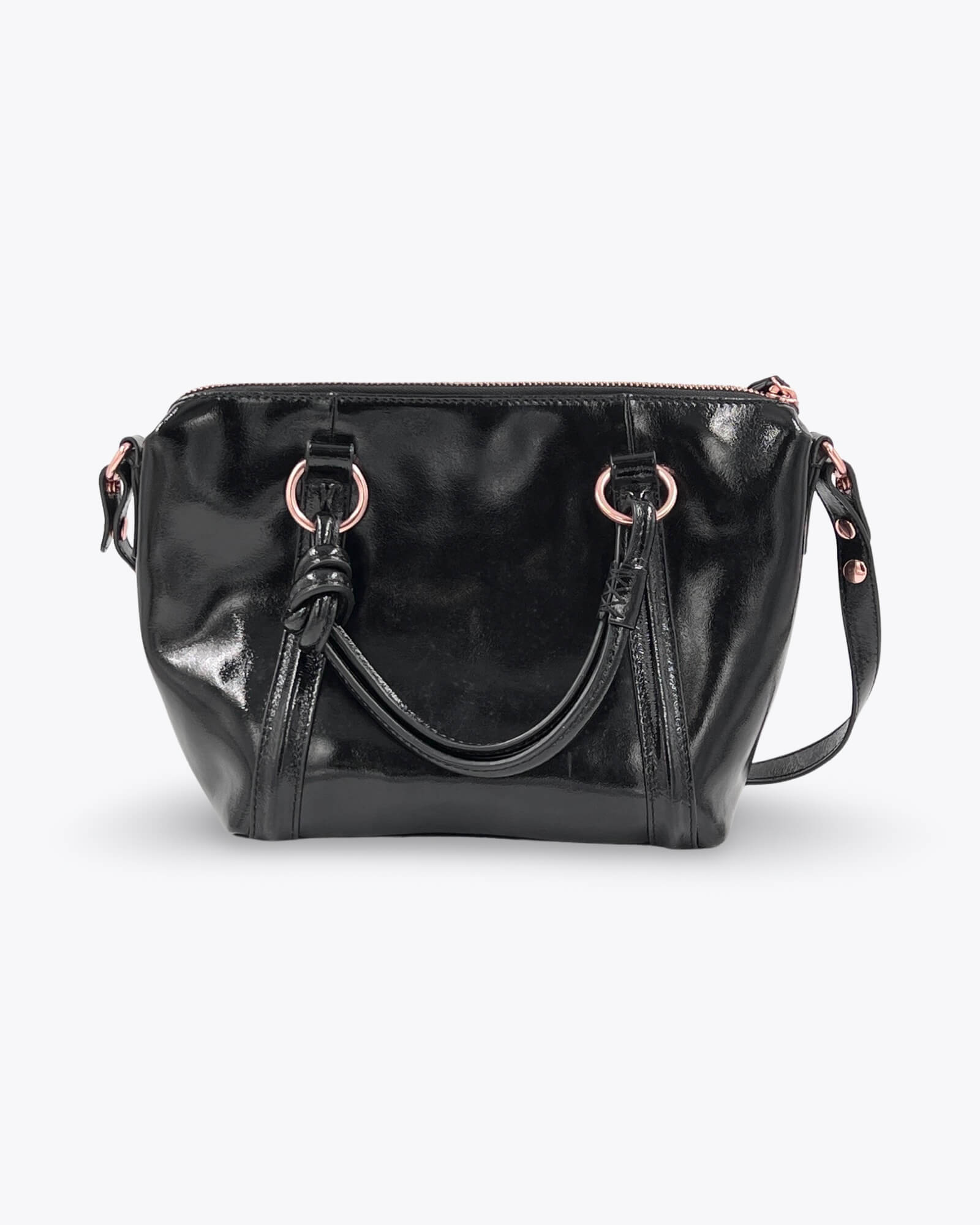 Mimco Black Patent Tote Bag