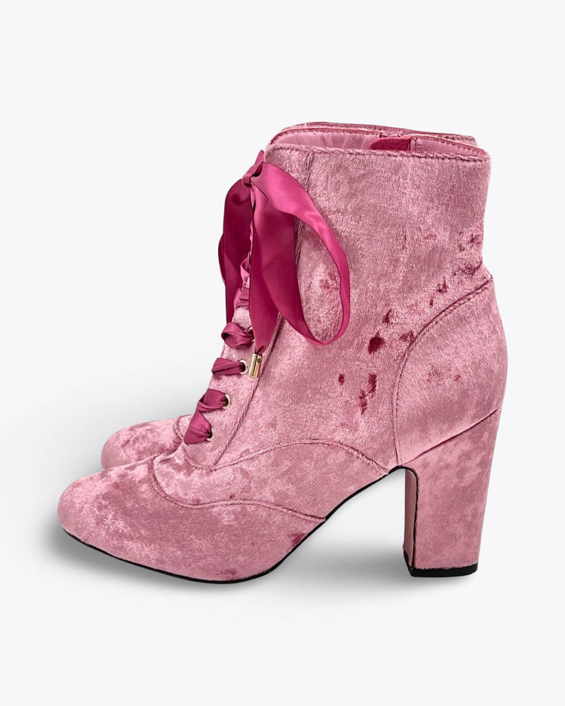 Review Pink Velvet Boots Size 7