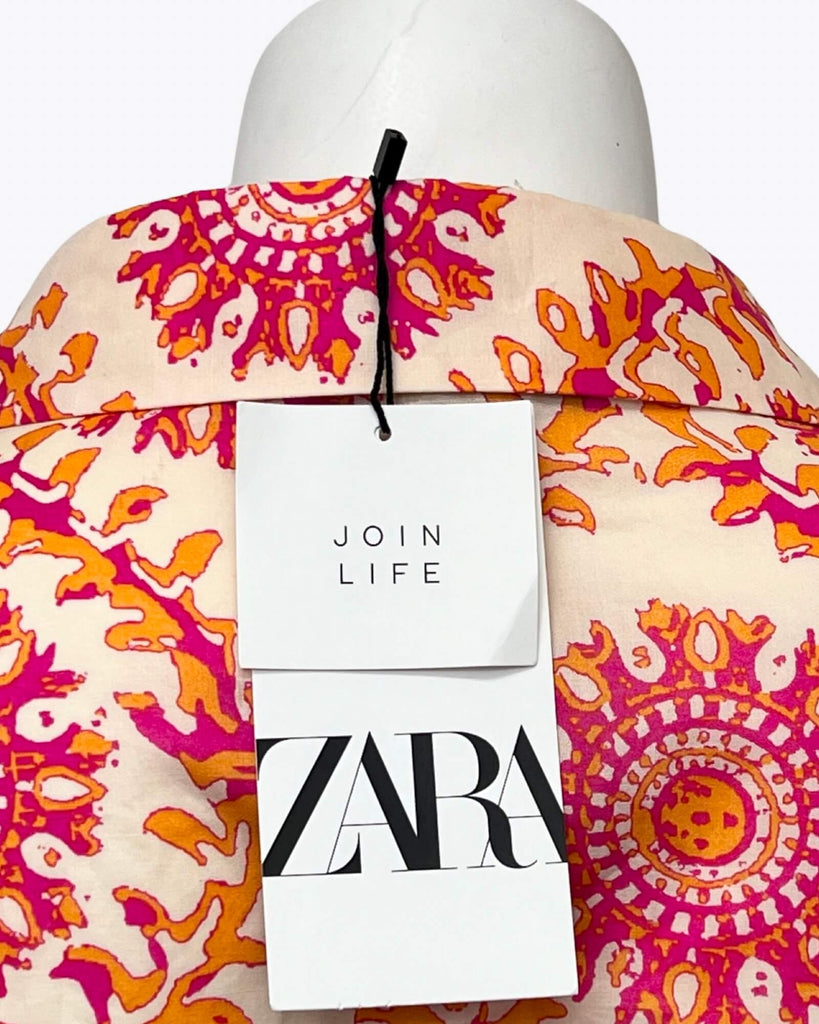 Zara Belted Shirt Mini Dress Size XXL
