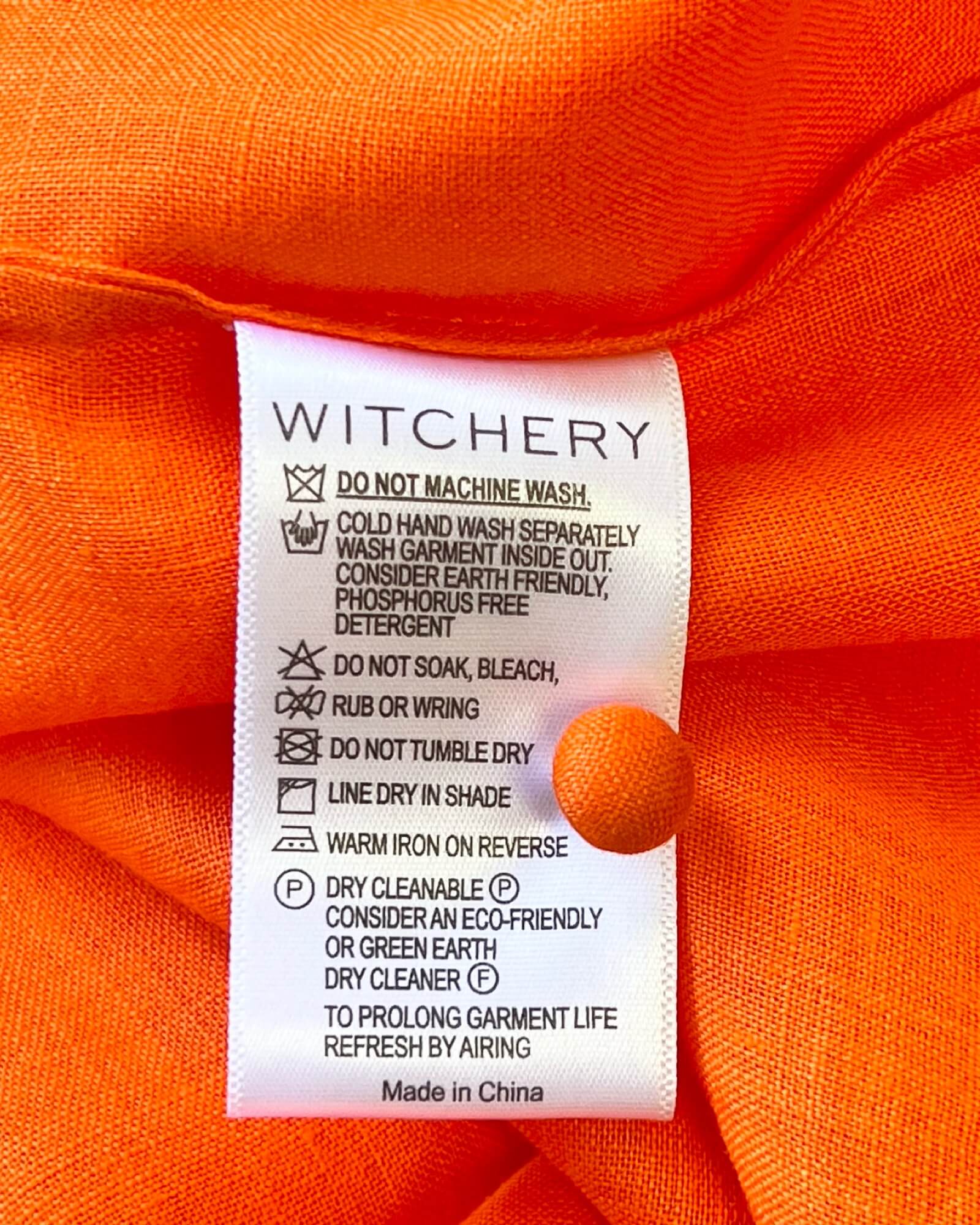 Witchery Linen Top Size 12