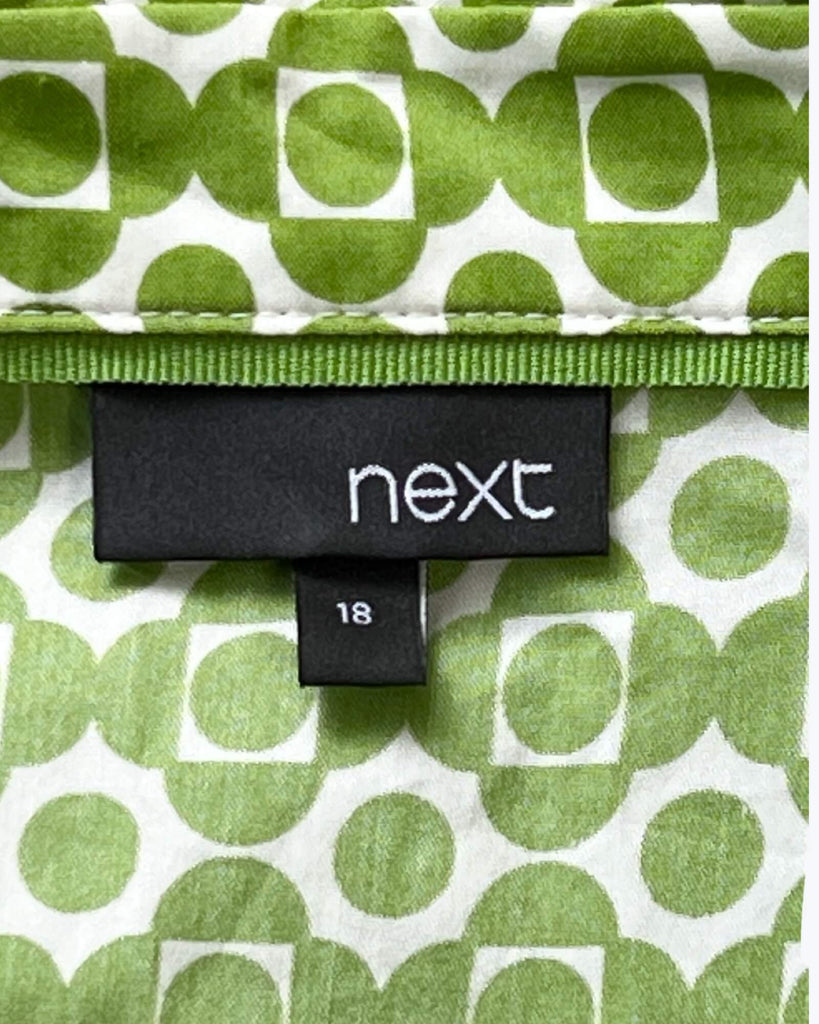 Next Green Pattern Blouse Size 18