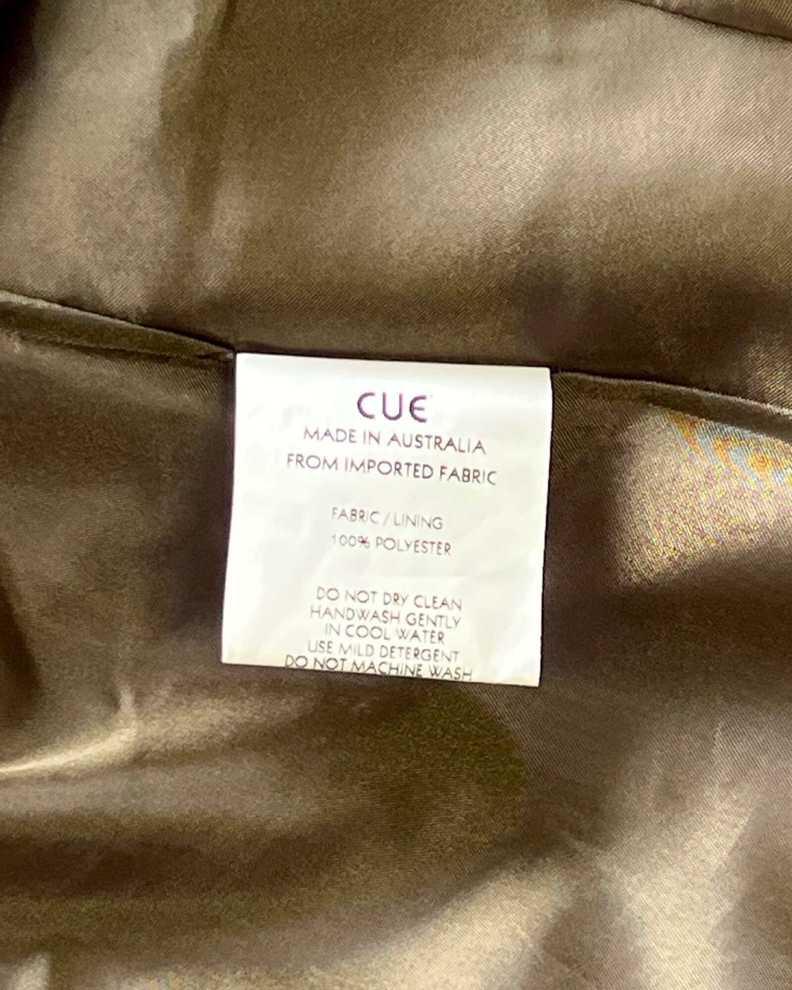 Cue Check Skirt Size 10