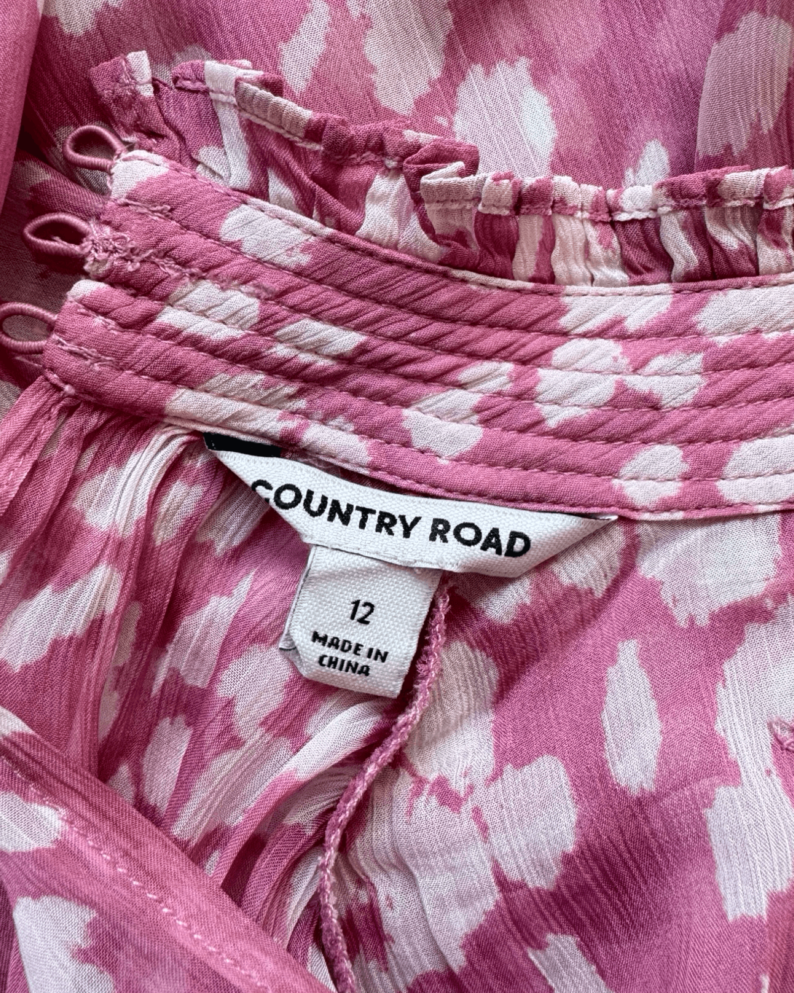 Country Road Frill Detail Blouse Size 12