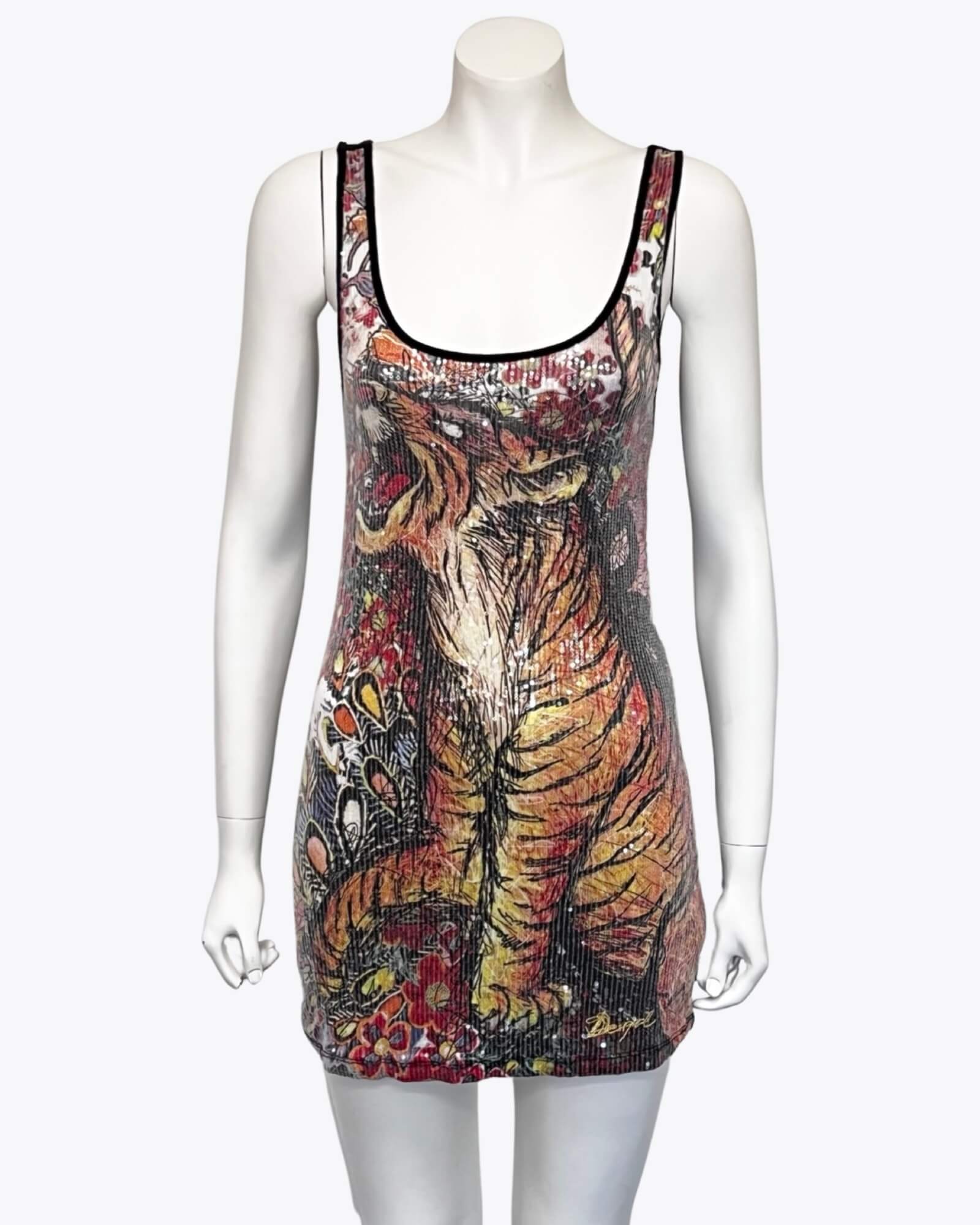 Desigual Tiger Dress Size M