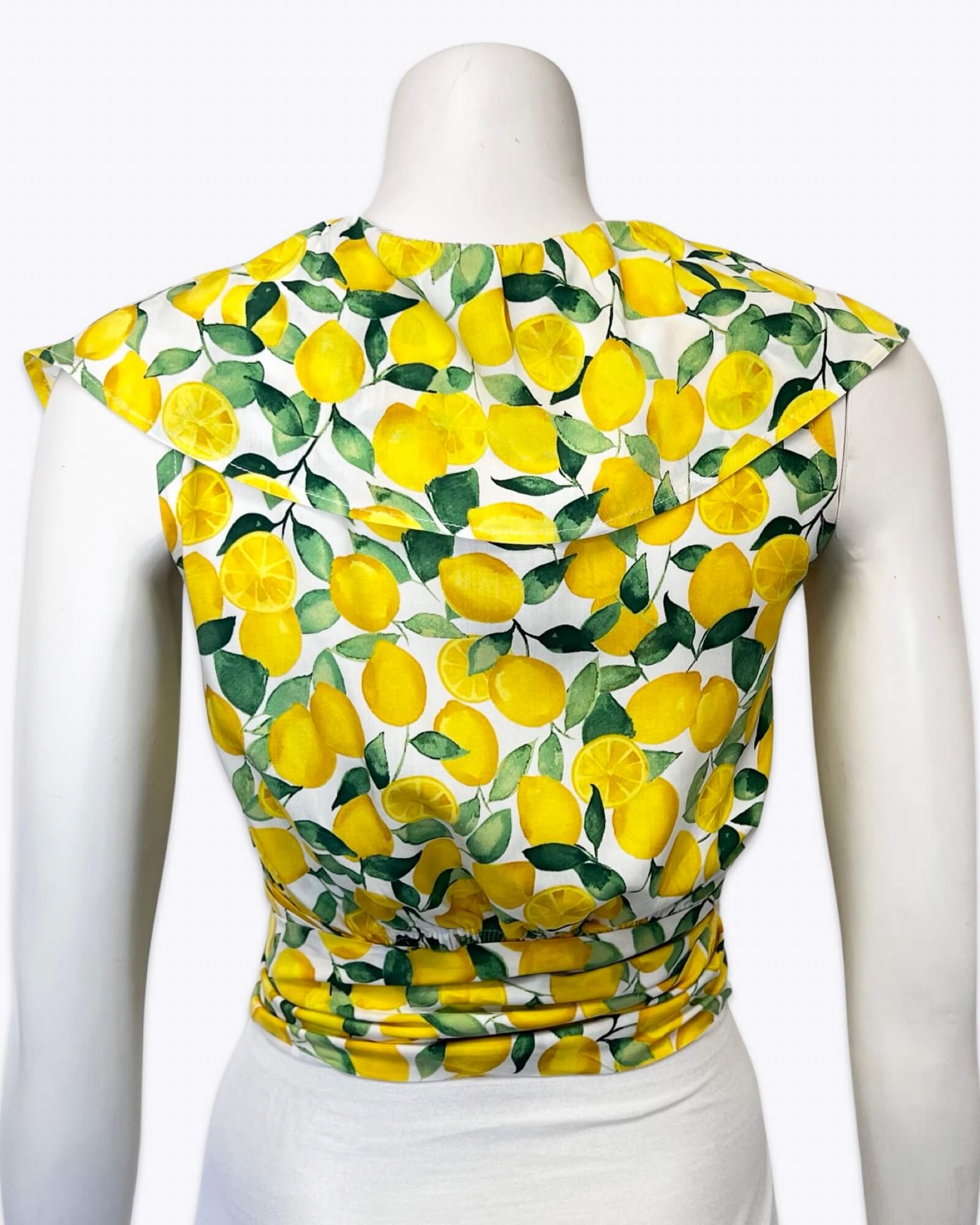 Florencia Lemon Wrap Top Size 8