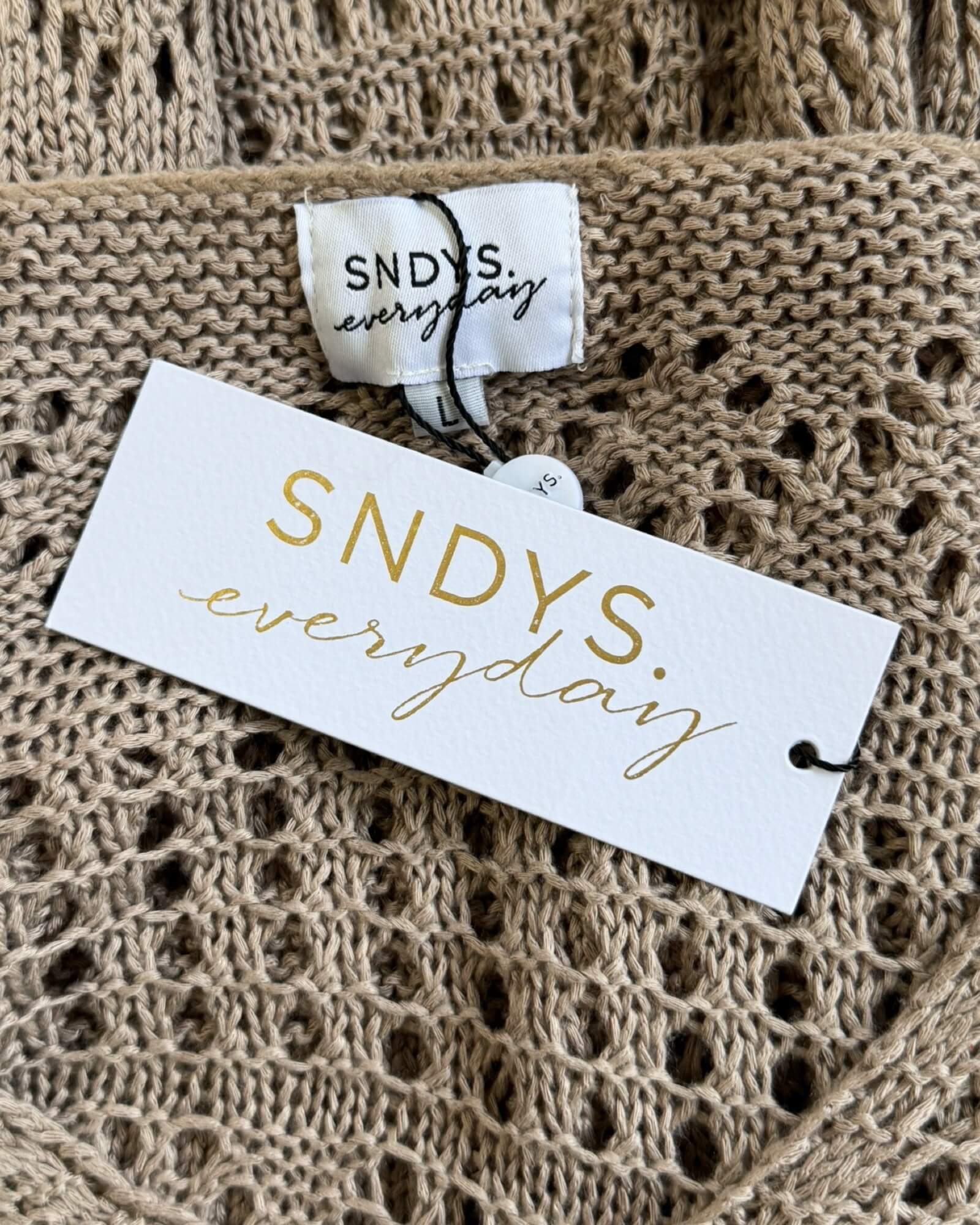 SNDY'S Everyday Crochet Dress Size L NEW