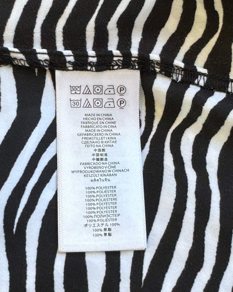 Michael Kors Zebra Print Blouse Size L