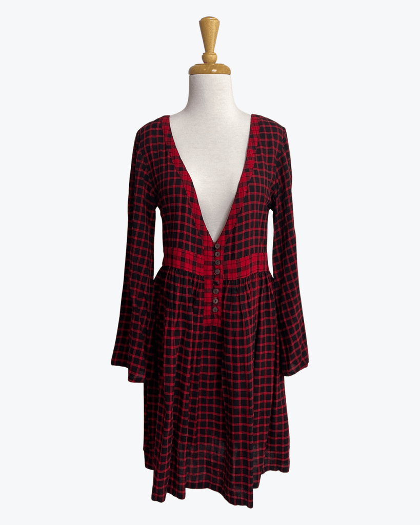 Tree Of Life | Black & Red Check Dress | Size S | BNWT