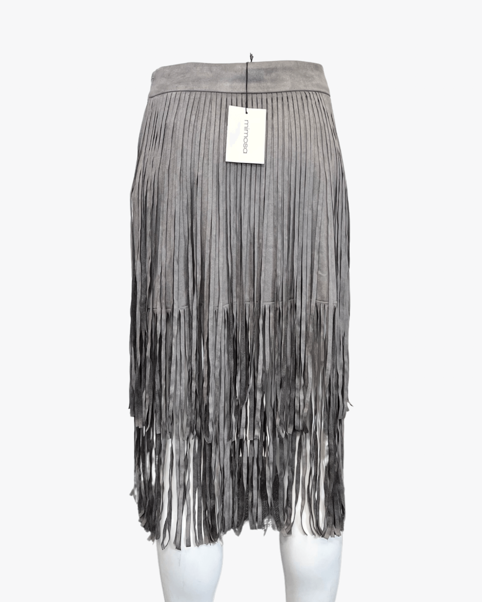 Mimosa Suedette Fringe Skirt Size M NEW