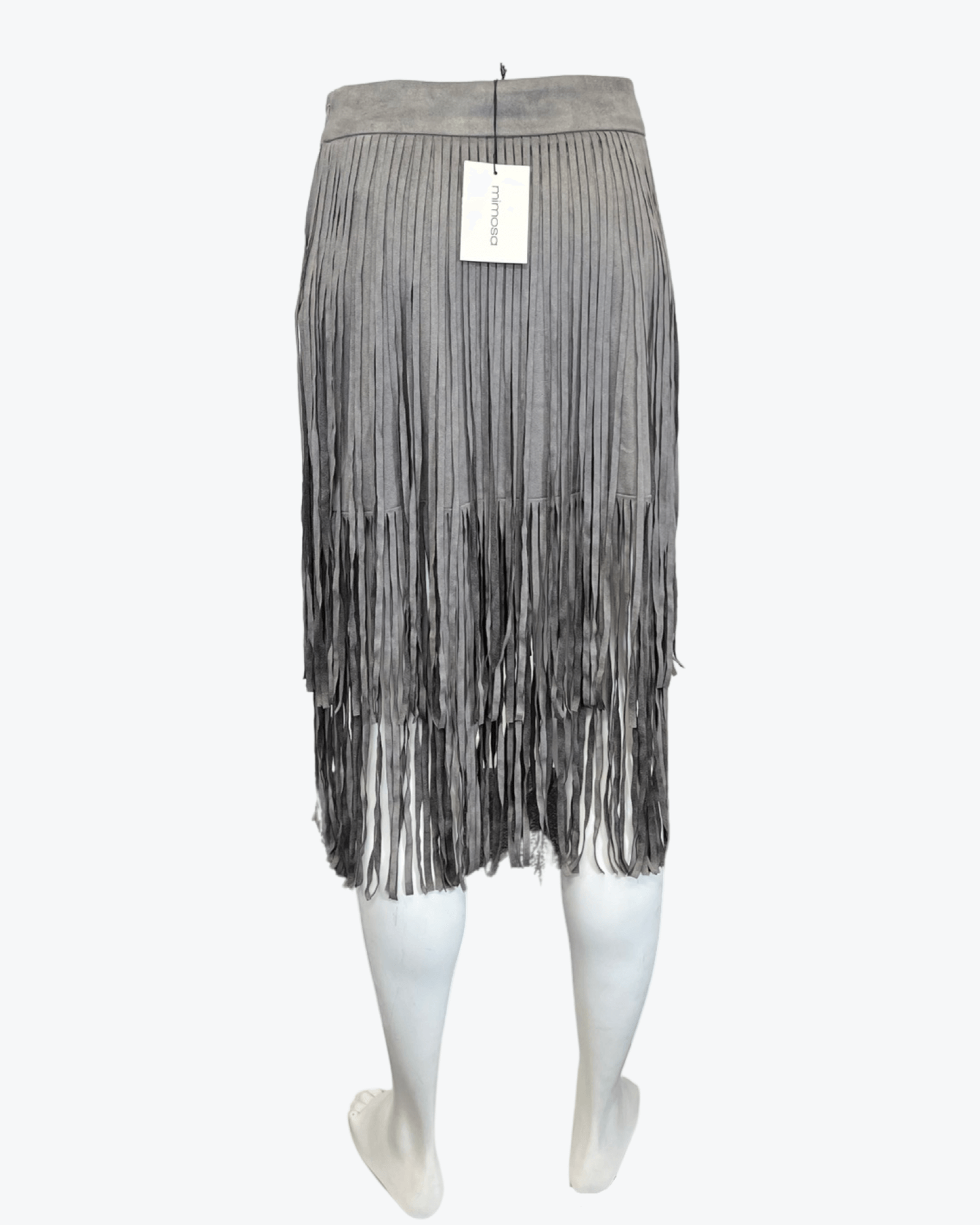 Mimosa Suedette Fringe Skirt Size M NEW