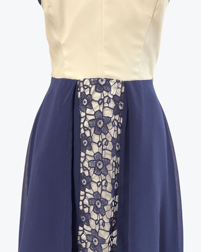 Miss Anne | Navy and White Dress | Size 10