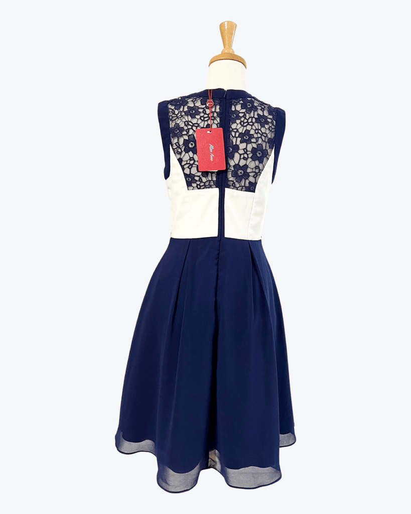 Miss Anne | Navy and White Dress | Size 10