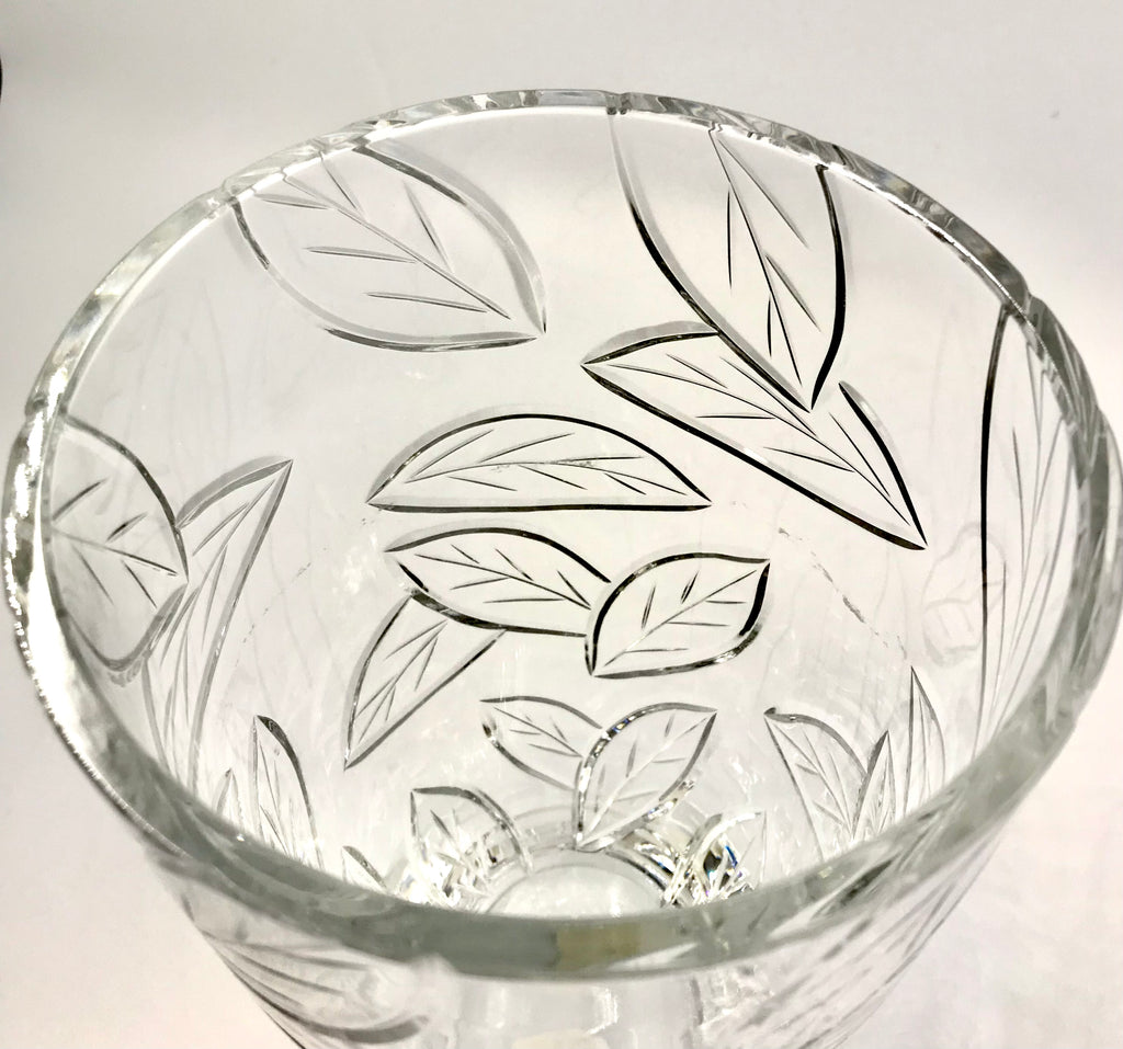 Royal Doulton Crystal 25cm Barrel Vase