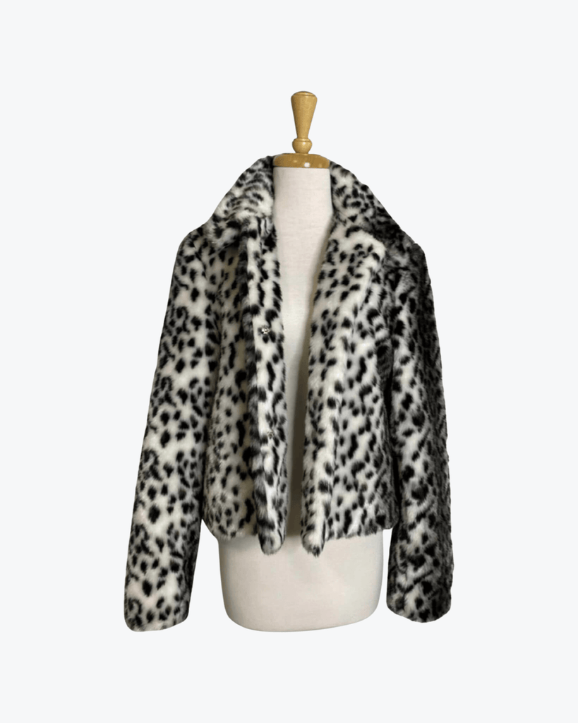 Lili | Black | Leopard | Faux Fur | Jacket | BNWT | Size 14