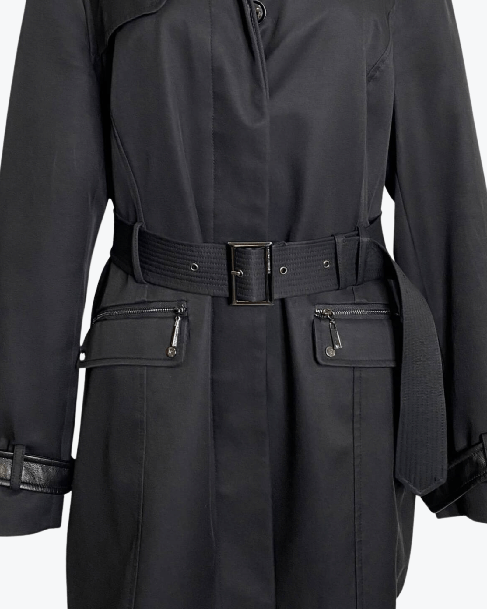 David Lawrence Black Belted Coat Size 14