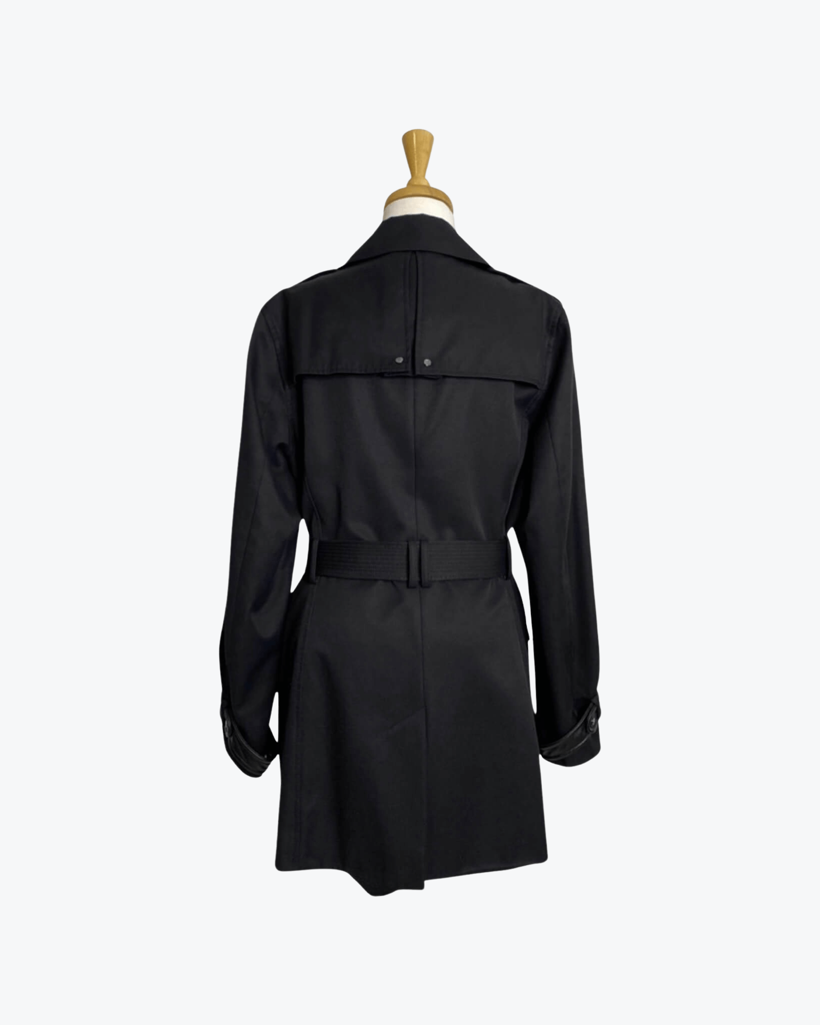 David Lawrence Black Belted Coat Size 14