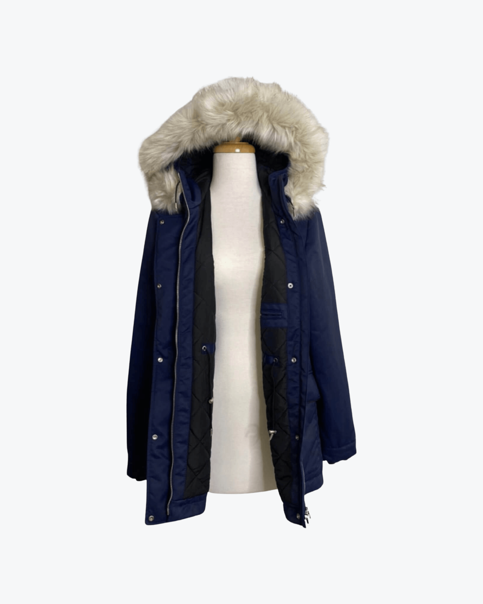 Zara trf Outerwear Faux Fur Trim Jacket Size M